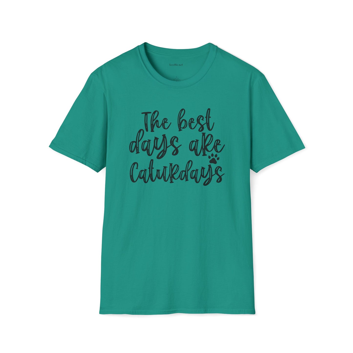 The best days are Caturdays Unisex SoftStyle T-Shirt 100% Cotton Graphic