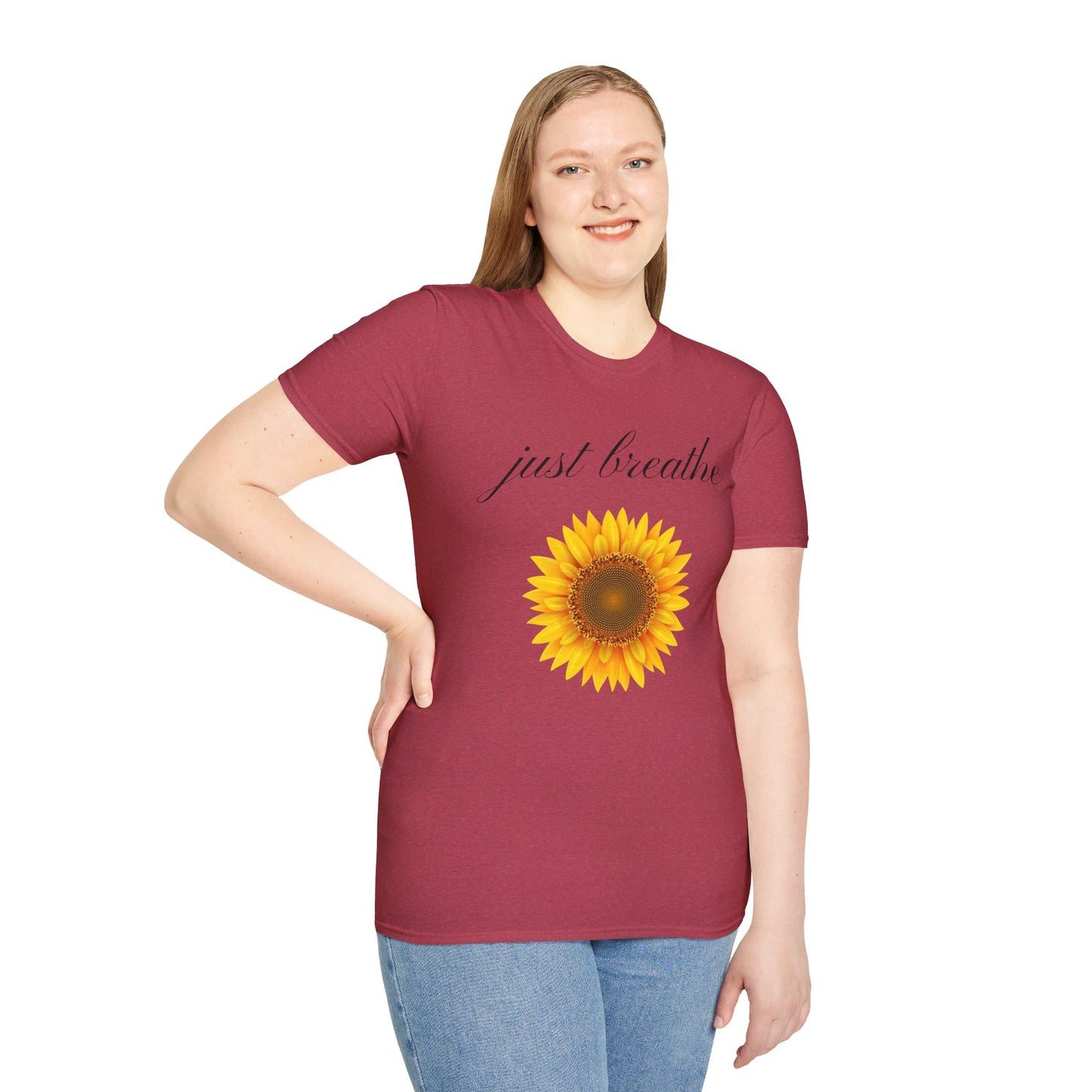 Just breathe - Unisex Softstyle T-Shirt 100% Cotton Graphic