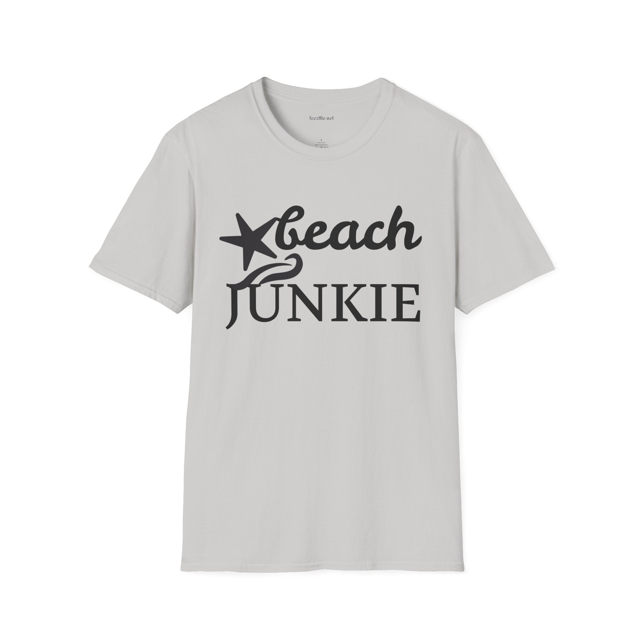 Beach Junkie with Starfish Unisex Softstyle T-Shirt 100% Cotton Graphic