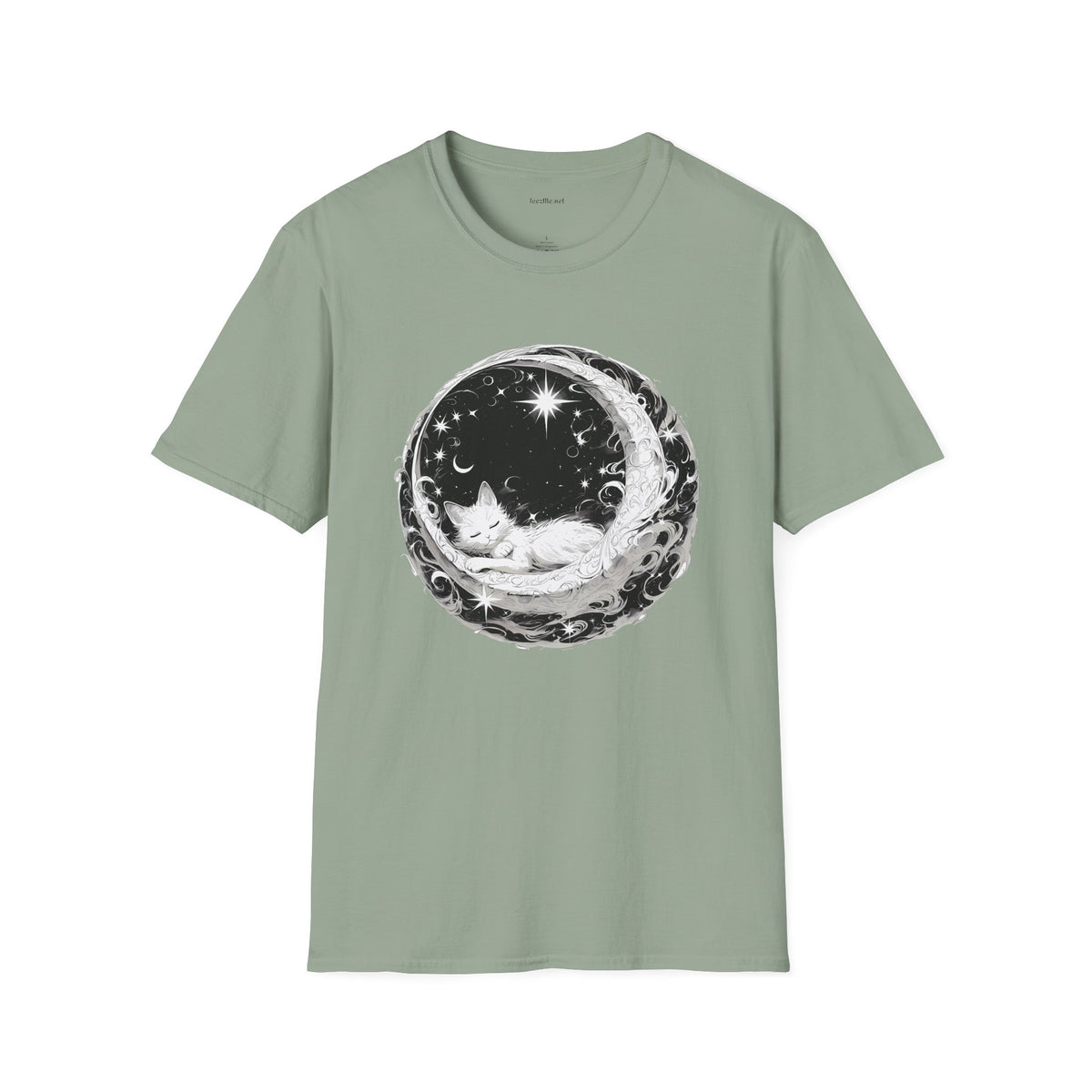 Moon Cat  - Unisex Softstyle T-Shirt 100% Cotton Graphic