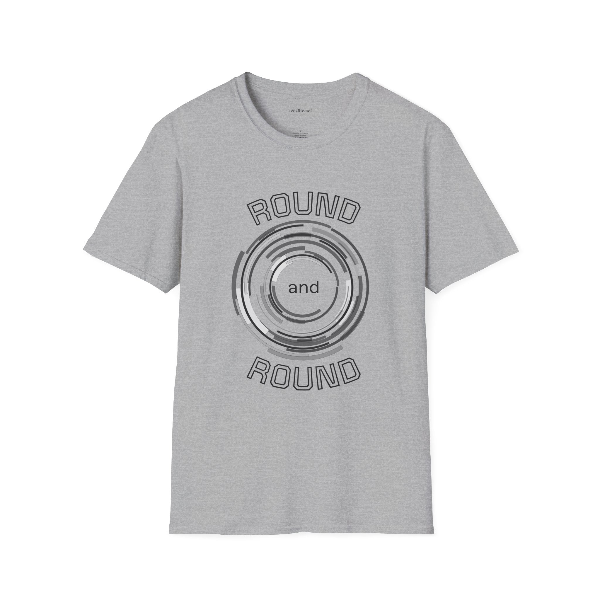 Round and Round - Unisex Softstyle T-Shirt 100% Cotton Graphic