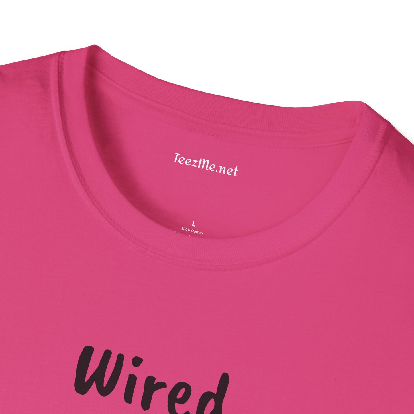 Wired but Tired - Unisex Softstyle T-Shirt 100% Cotton Graphic