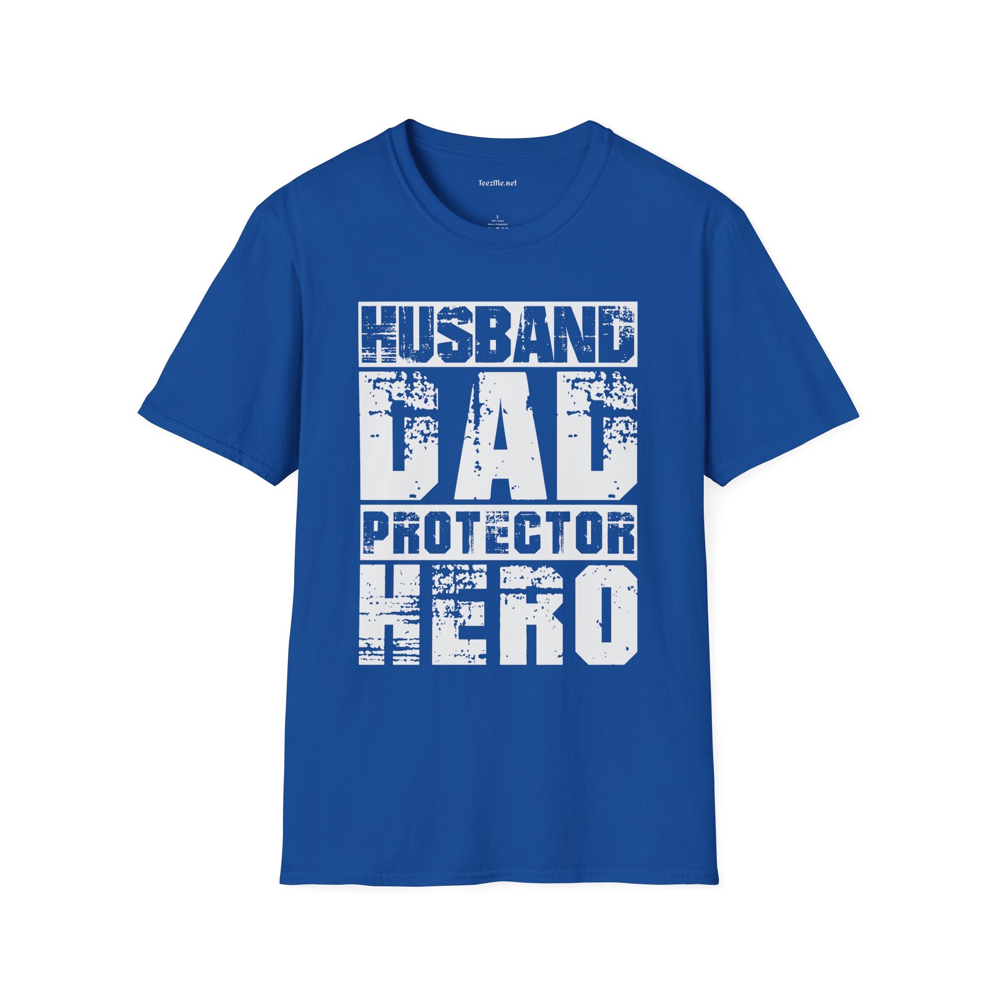 Husband Dad Protector Hero Unisex Soft Style T-Shirt 100% Cotton Graphic
