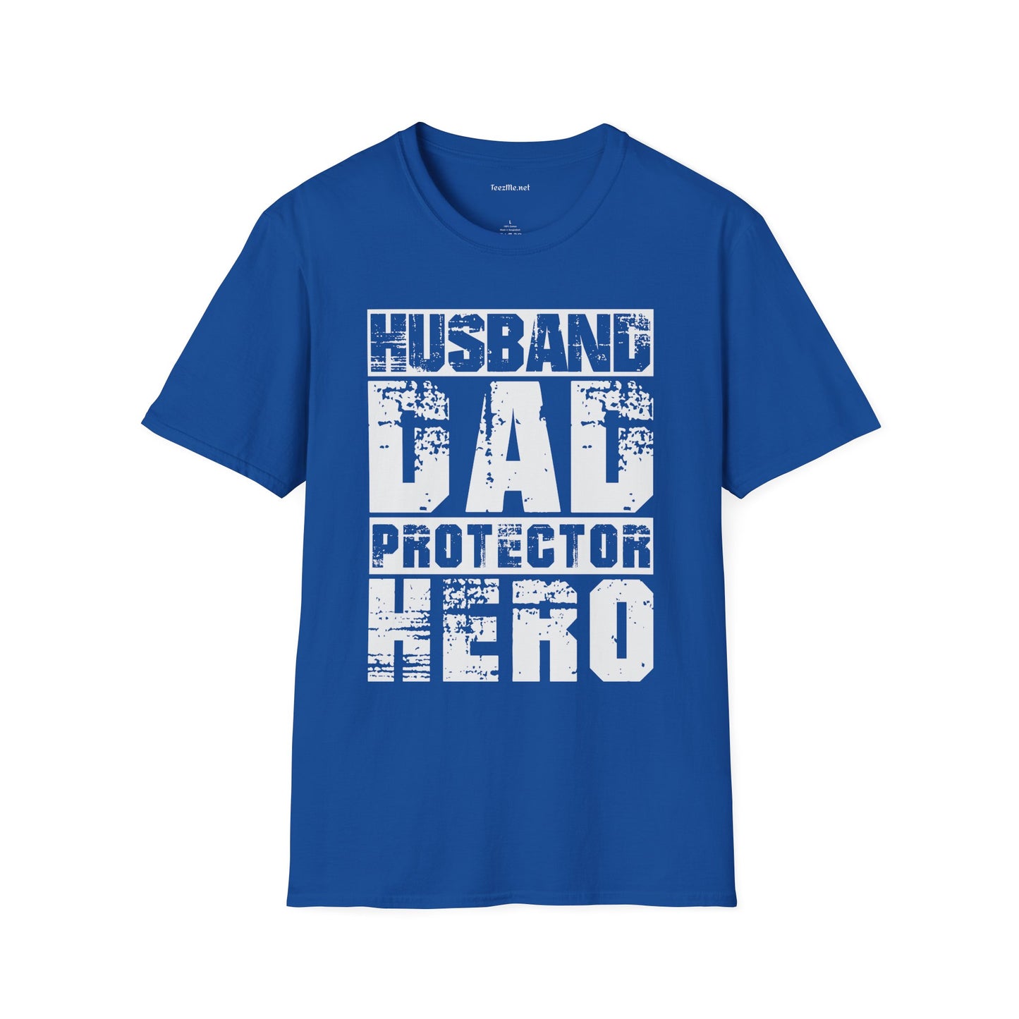 Husband Dad Protector Hero Unisex Soft Style T-Shirt 100% Cotton Graphic