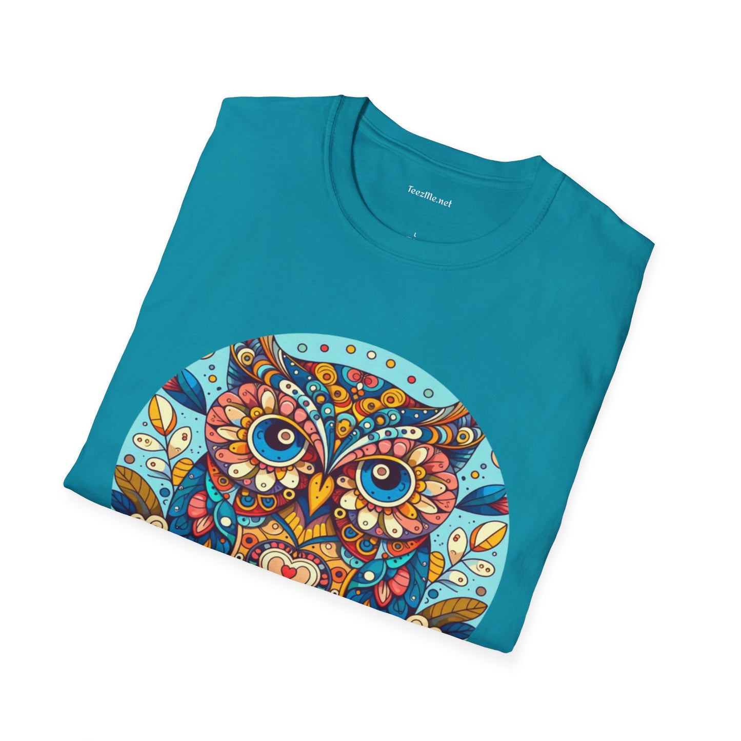 Floral Owl (1) Unisex Softstyle T-Shirt 100% Cotton Graphic