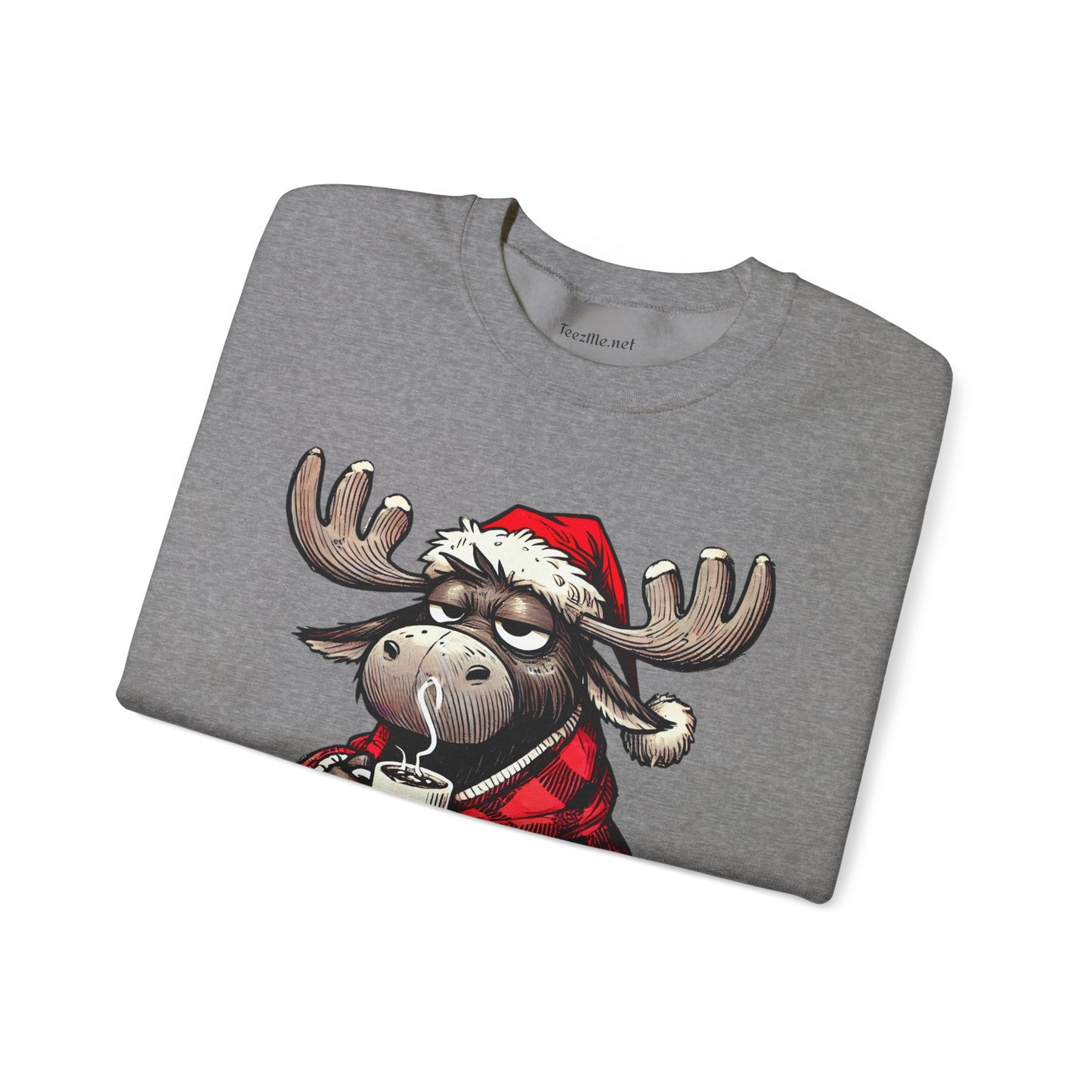 Santa, Not Today Moose Unisex Heavy Blend™ Crewneck Sweatshirt Graphic