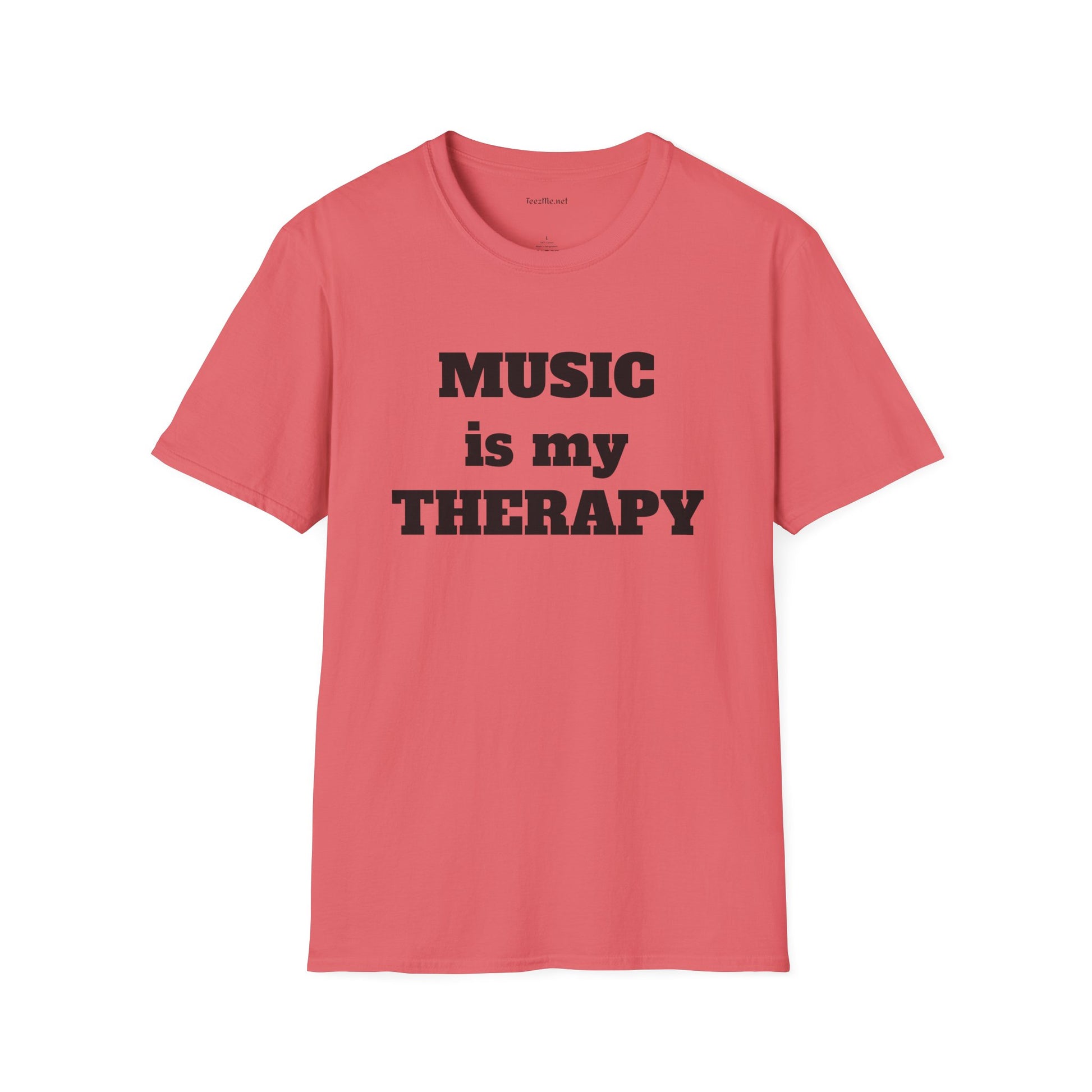 Music is my Therapy Unisex Softstyle T-Shirt 100% Cotton Graphic