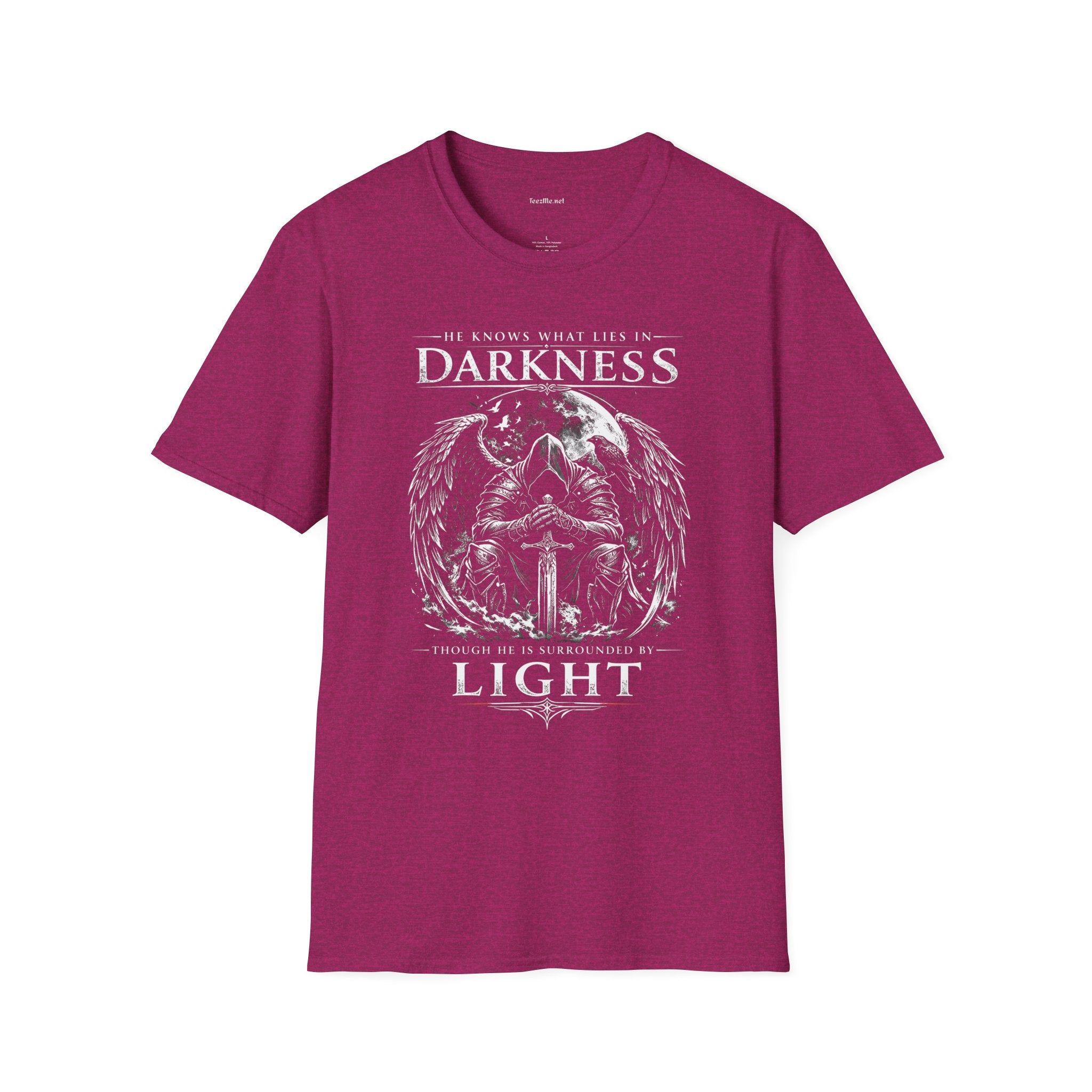 He Knows What Lies In Darkness Unisex Softstyle T-Shirt 100% Cotton Graphic