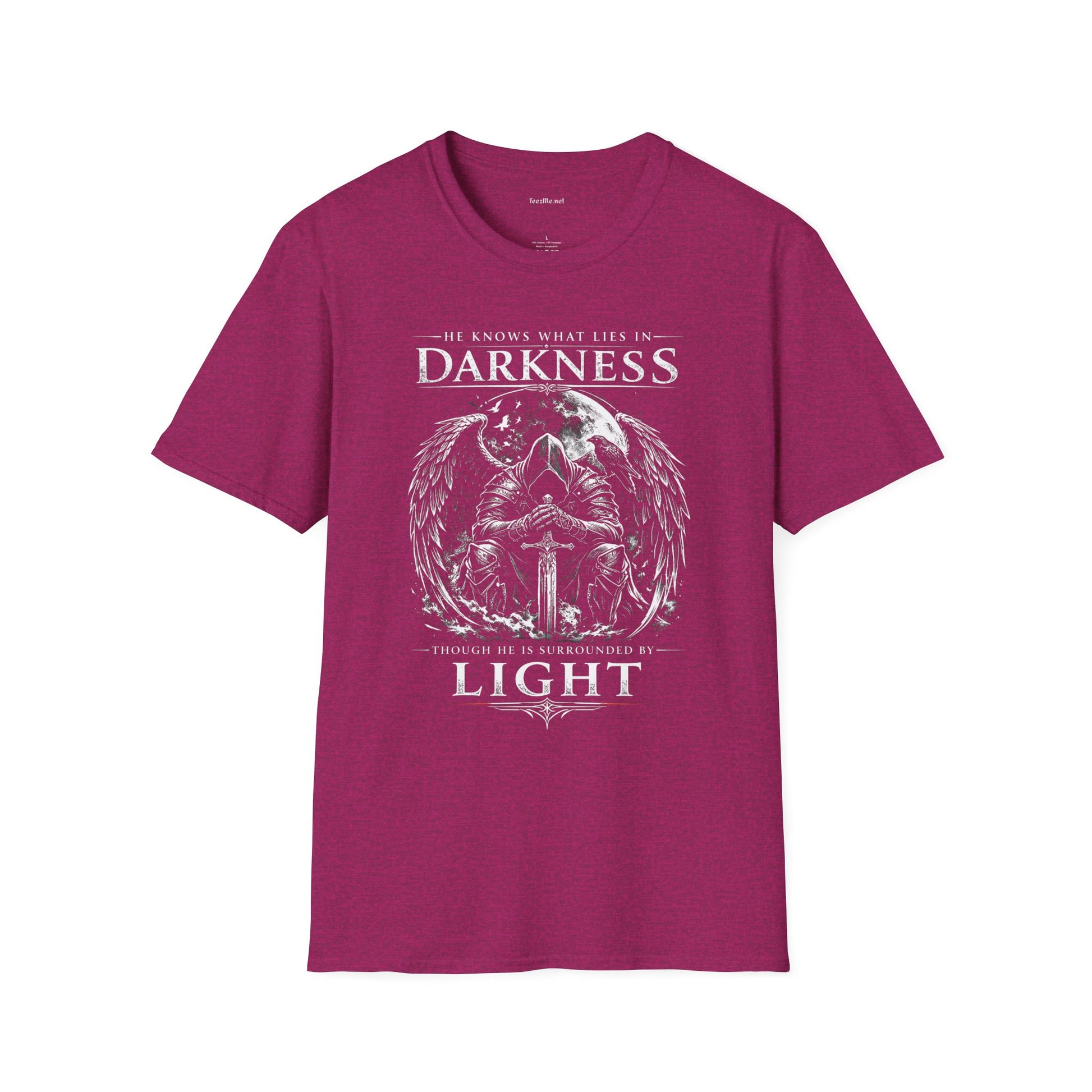 He Knows What Lies In Darkness Unisex Softstyle T-Shirt 100% Cotton Graphic