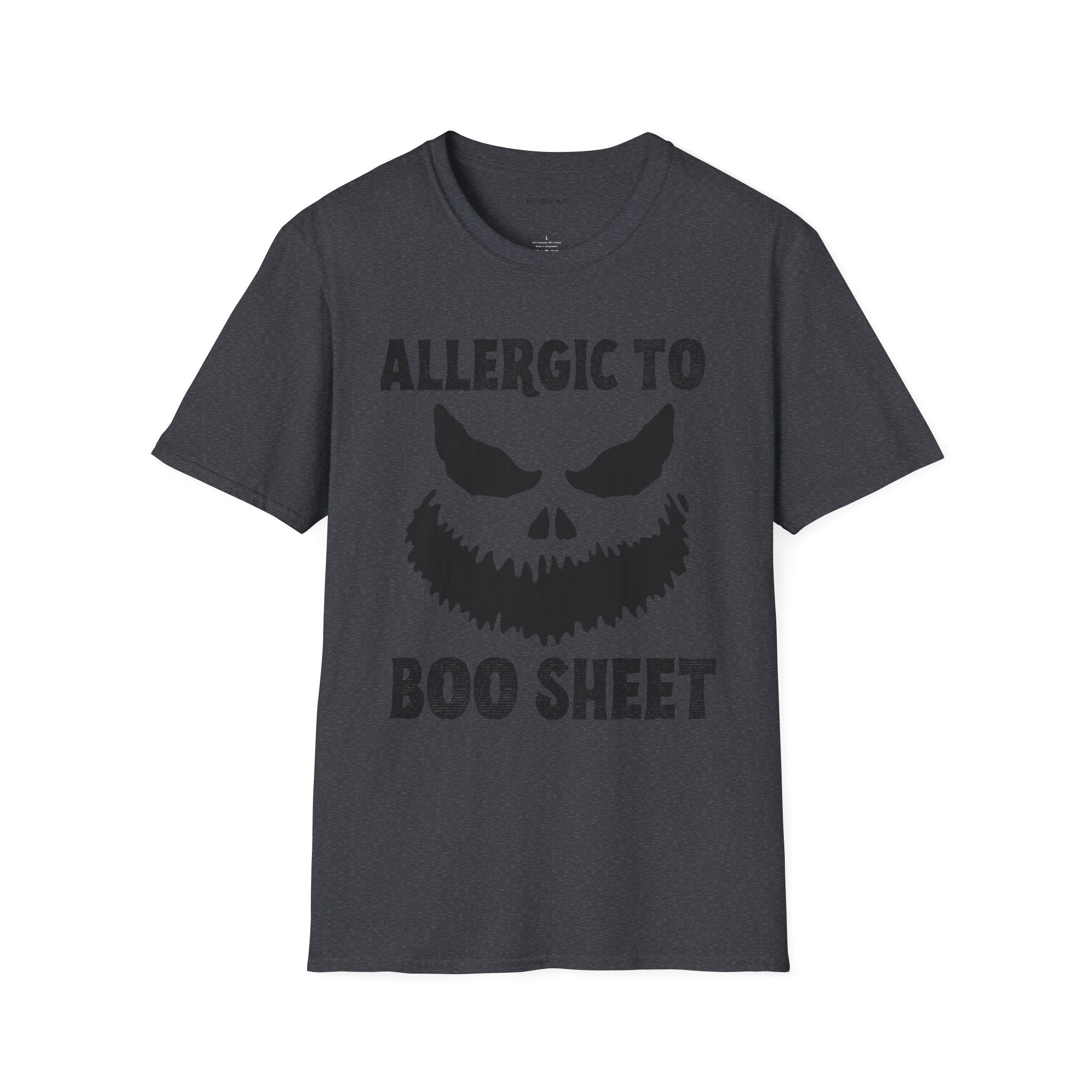 Allergic to Boo Sheet Unisex Softstyle T-Shirt 100% Cotton Graphic
