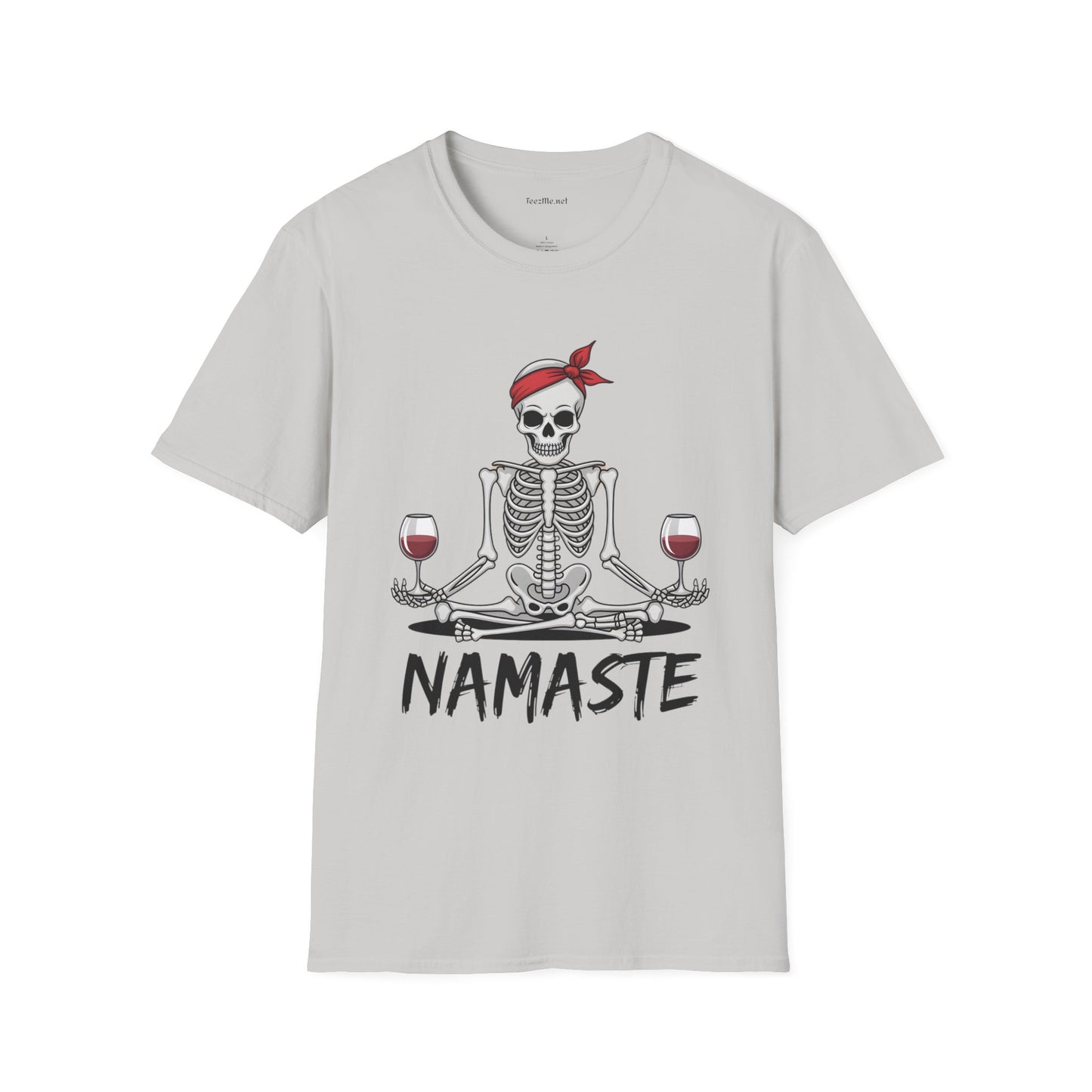 Namaste Skeleton - Unisex Softstyle T-Shirt 100% Cotton Graphic