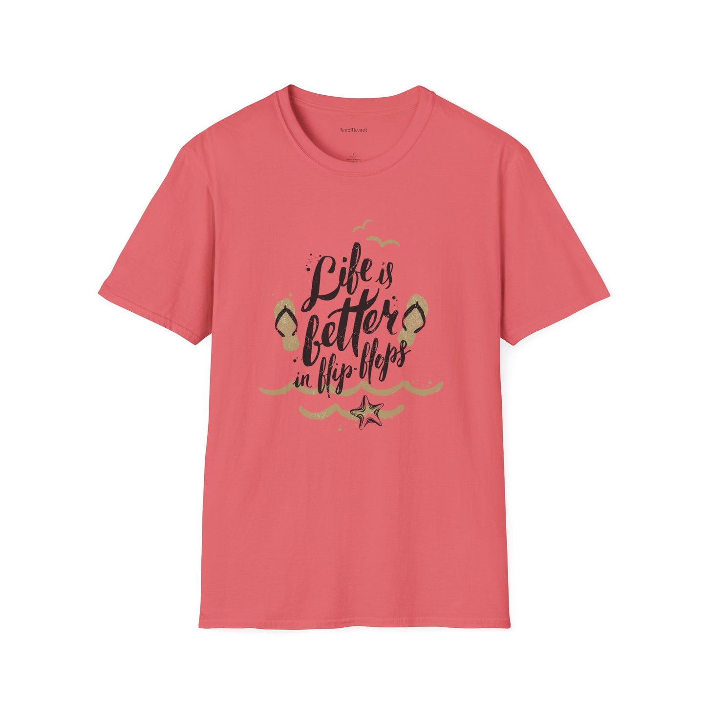Life is better in Flip Flops - Unisex Softstyle T-Shirt 100% Cotton Graphic
