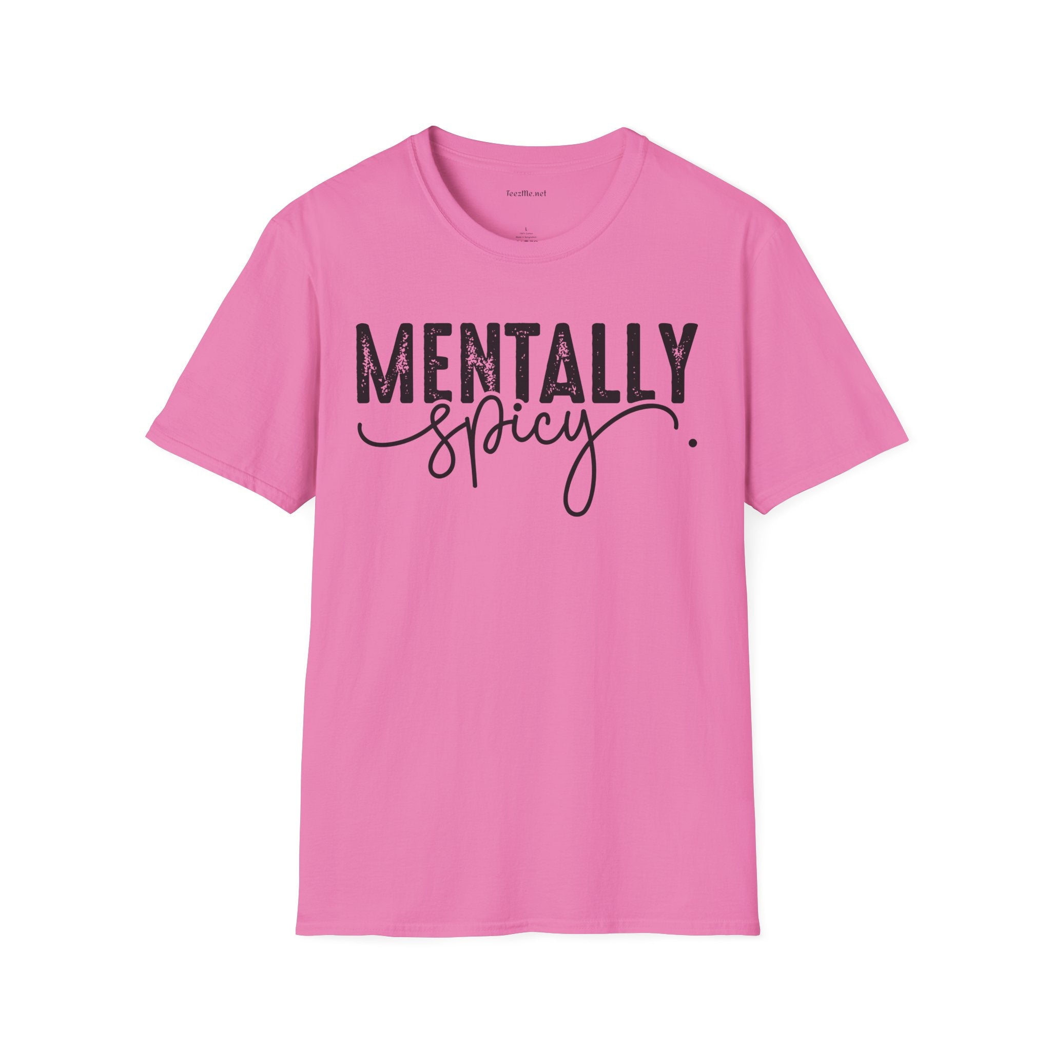 Mentally Spicy (black) Unisex Softstyle T-Shirt 100% Cotton Graphic