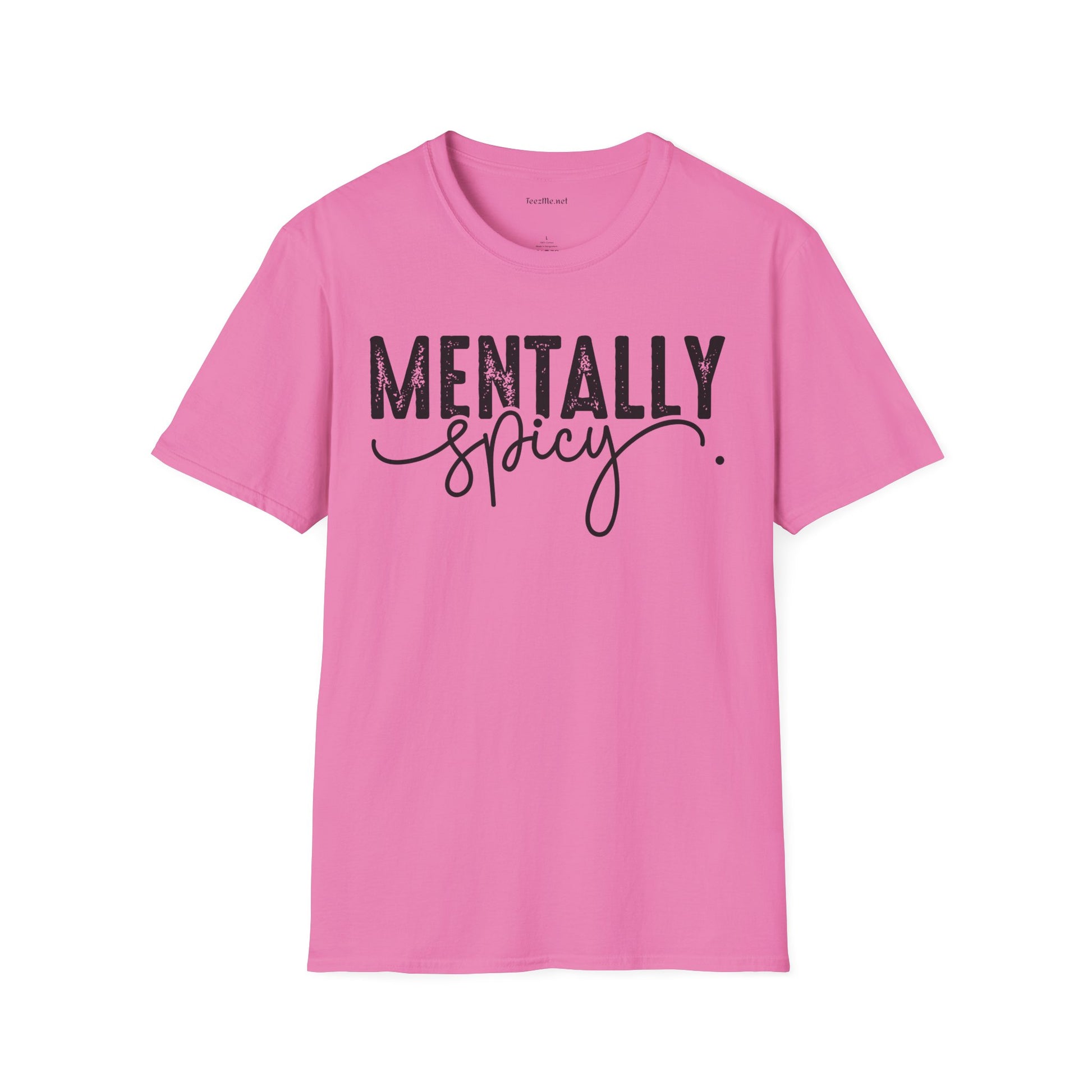 Mentally Spicy (black) Unisex Softstyle T-Shirt 100% Cotton Graphic