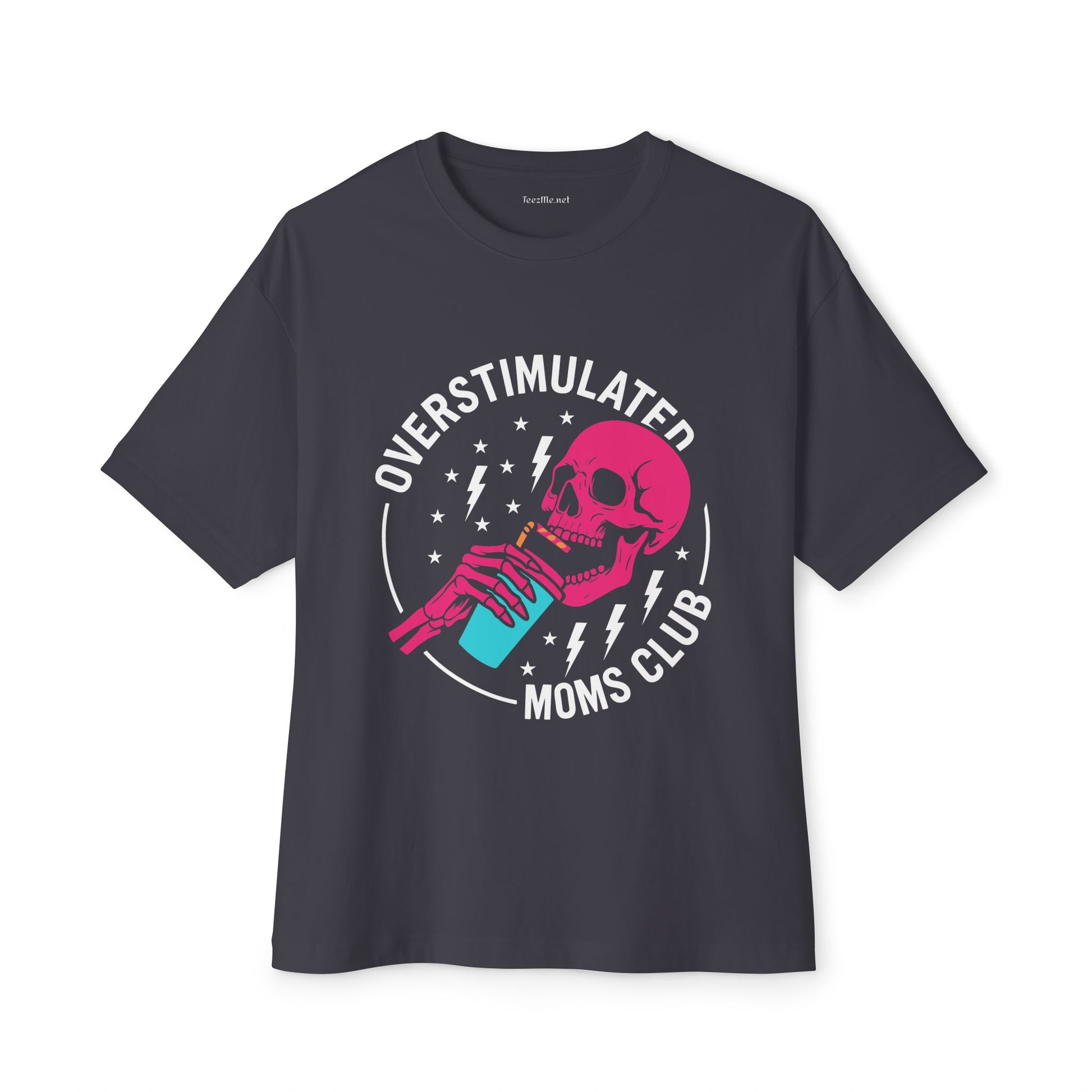 Overstimulated Mom's Club Unisex Oversized Boxy Tee