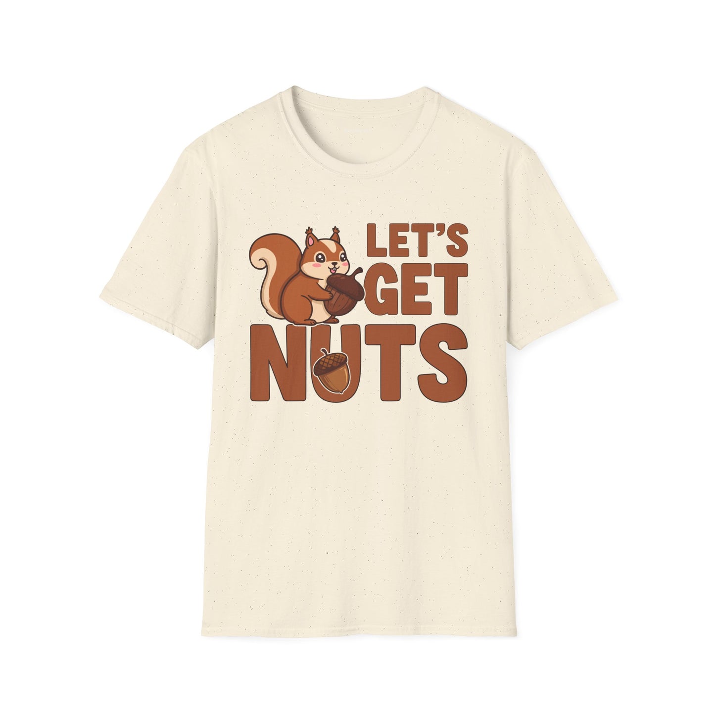 Let's Get Nuts Unisex Softstyle T-Shirt 100% Cotton Graphic
