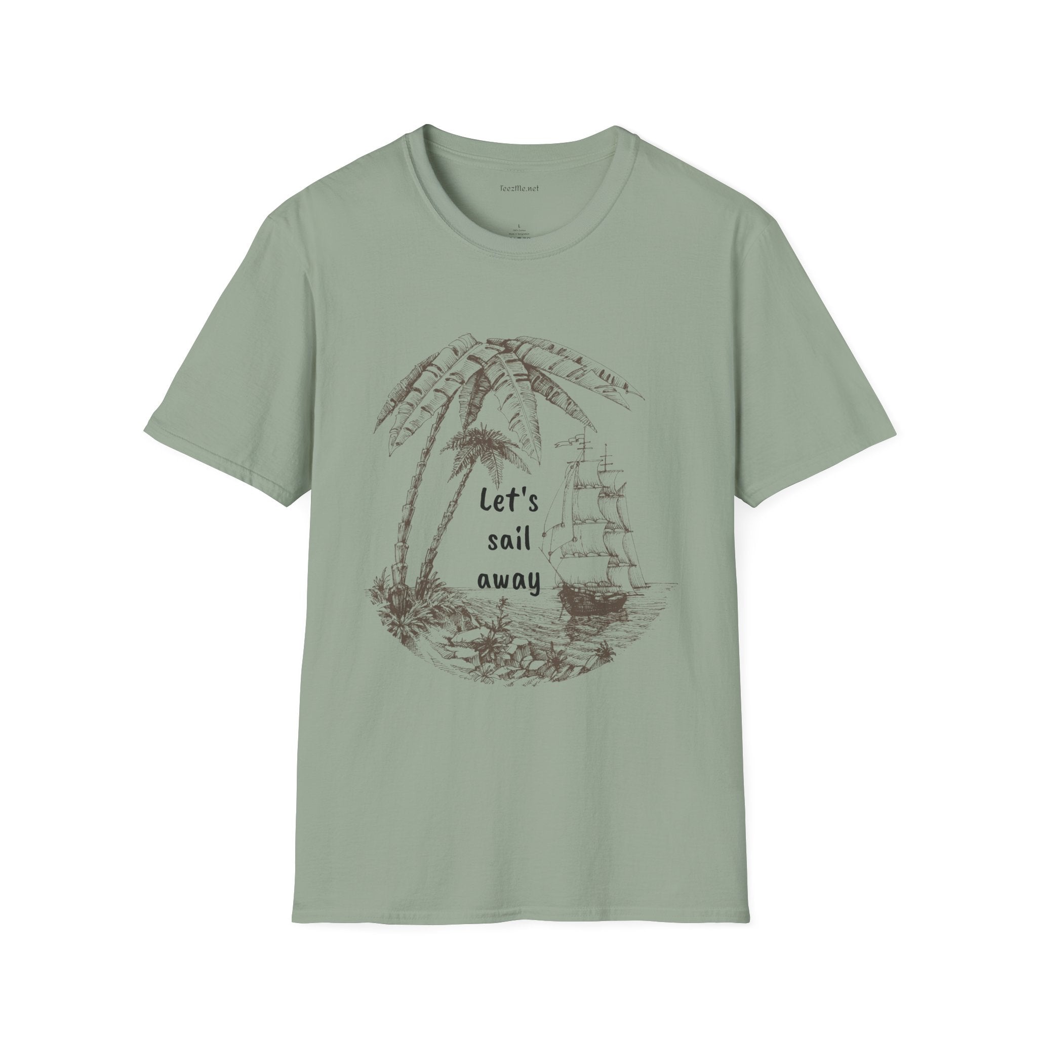 Let's sail away - Unisex Softstyle T-Shirt 100% Cotton Graphic