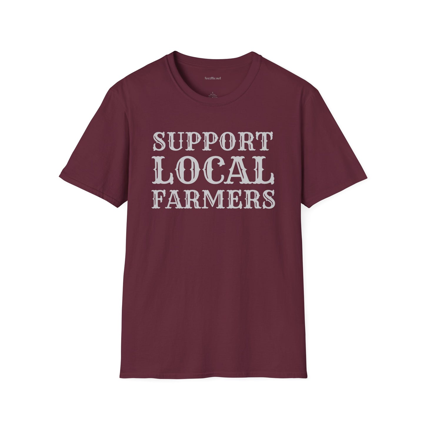 Support Local Farmers 02 Unisex Softstyle T-Shirt 100% Cotton