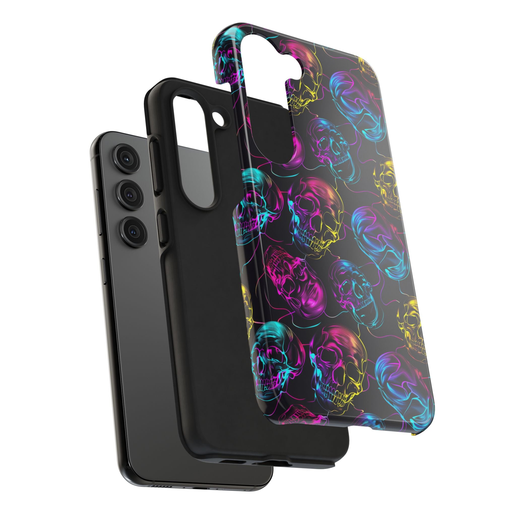 Neon Skull Cell Phone Case Tough Phone Cases