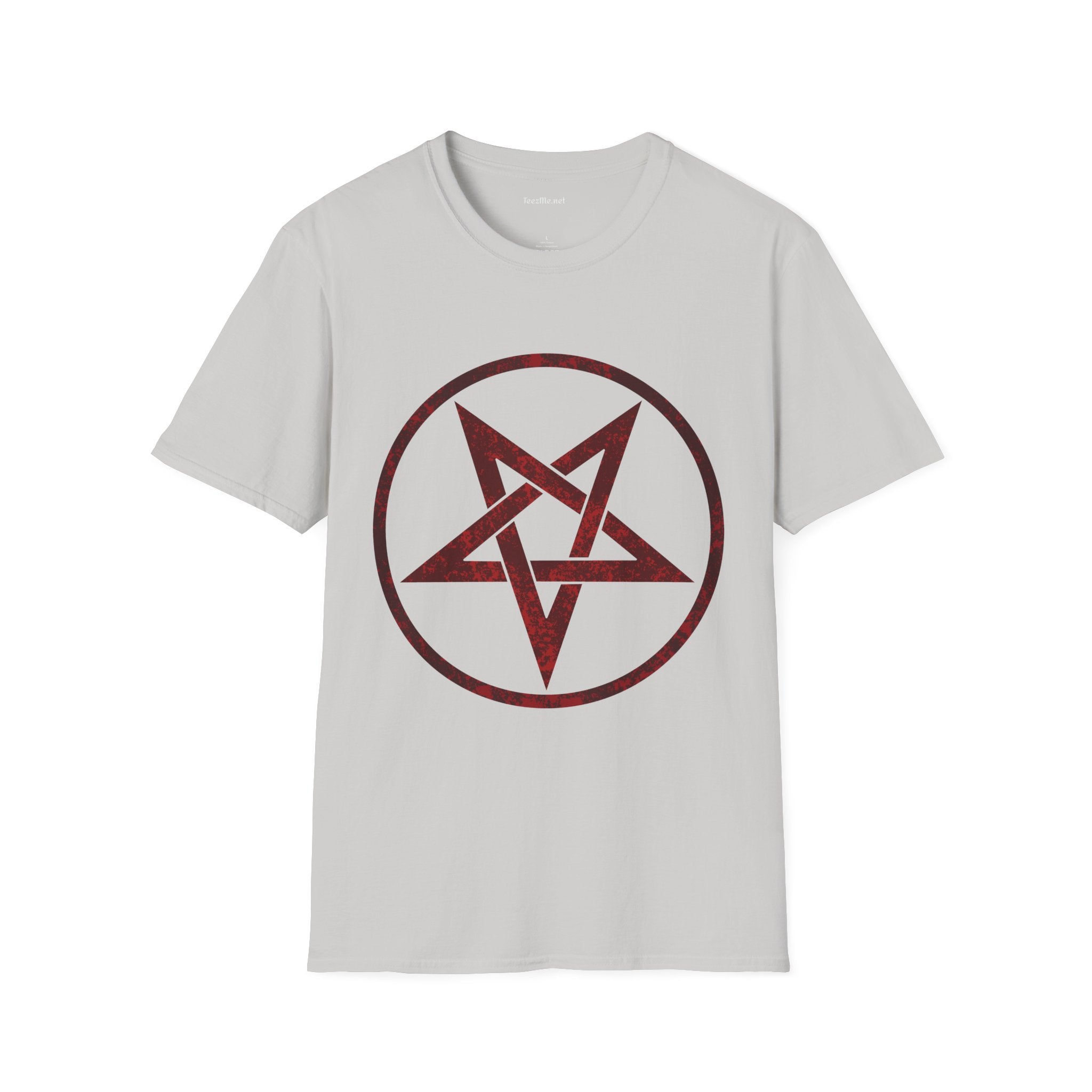Red Pentagram 01 Unisex SoftStyle T-Shirt 100% Cotton Graphic
