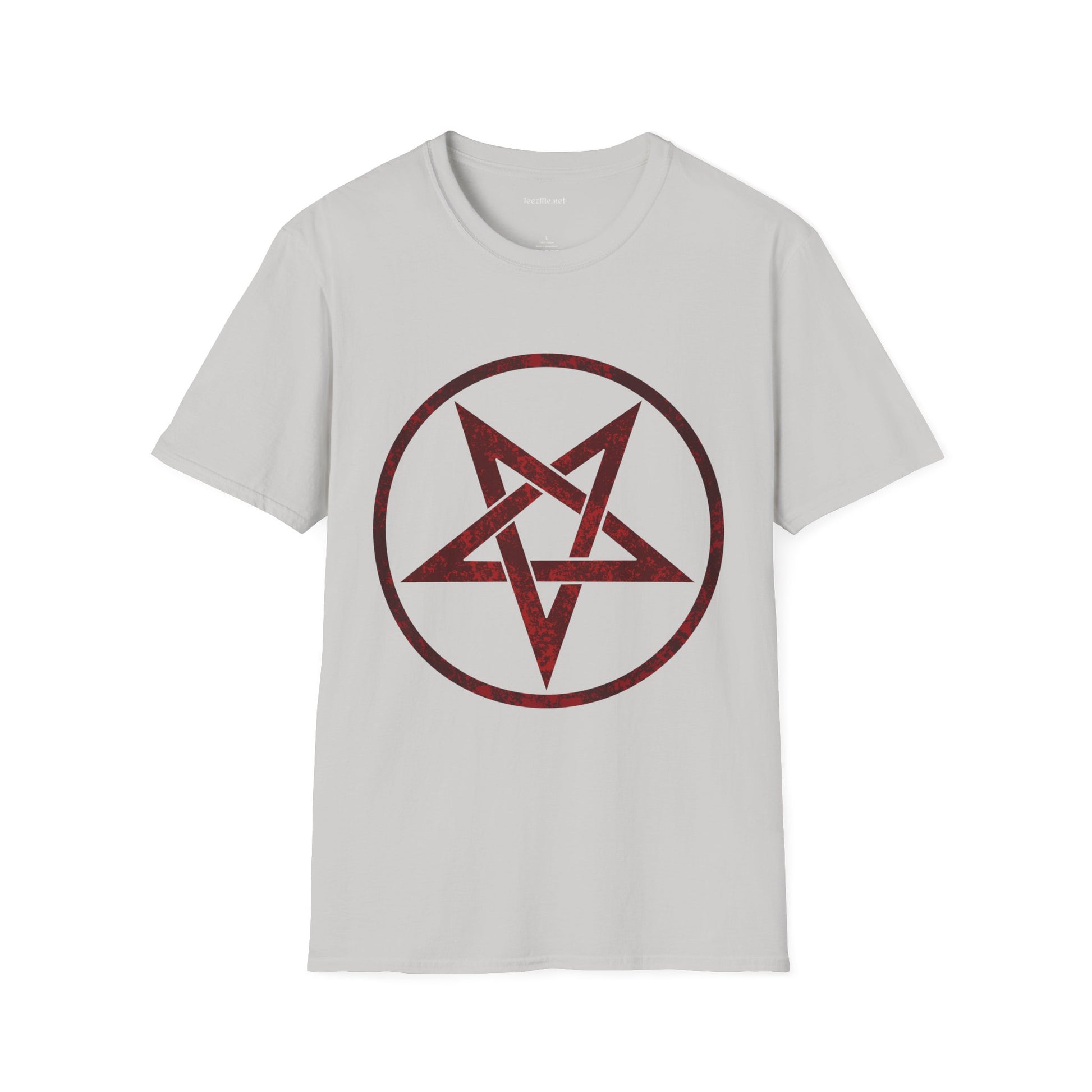 Red Pentagram 01 Unisex SoftStyle T-Shirt 100% Cotton Graphic