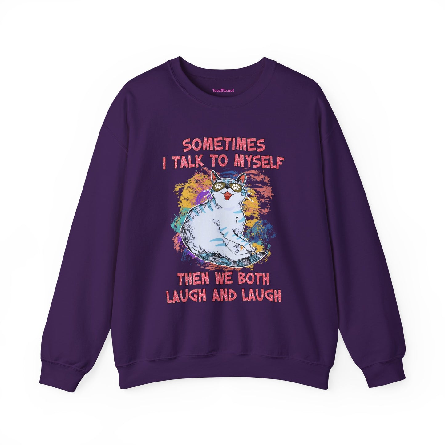Sometimes I talk to myself Unisex Heavy Blend™ Crewneck Sweatshirt Graphic
