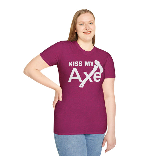 Kiss My Axe - Unisex Softstyle T-Shirt 100% Cotton Graphic