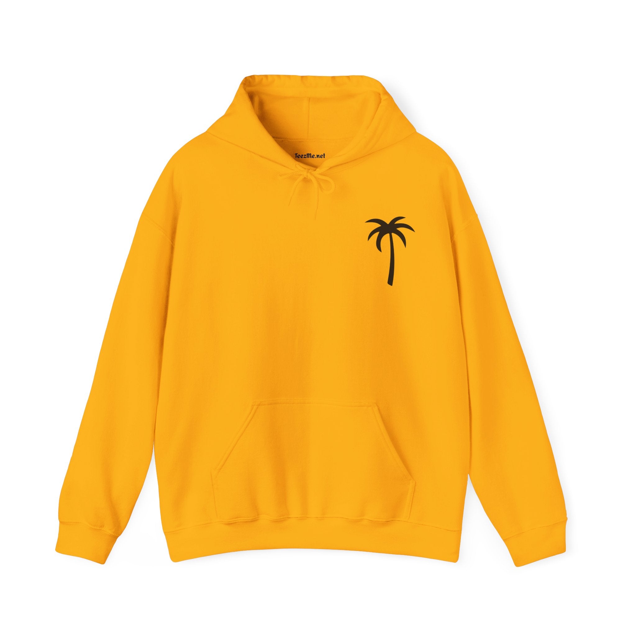 Salty Palm Hoodie — Coastal Script Beach Sweatshirt