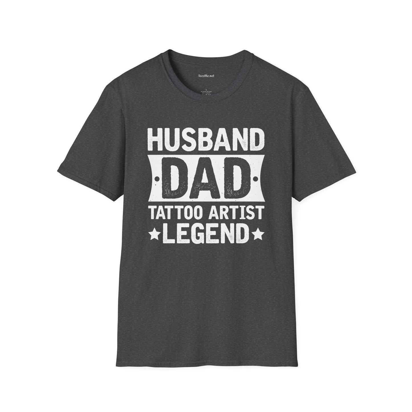 Husband DAD Tattoo Artist Unisex Soft Style T-Shirt 100% Cotton Graphic