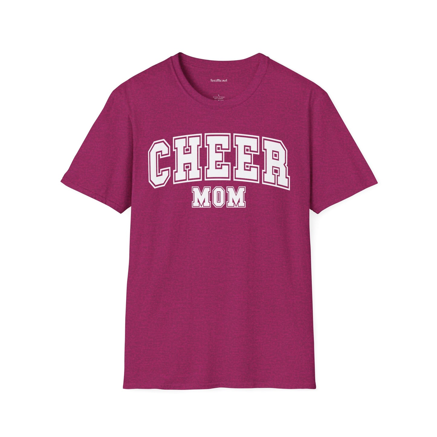 Cheer Mom Unisex Soft Style T-Shirt 100% Cotton Graphic