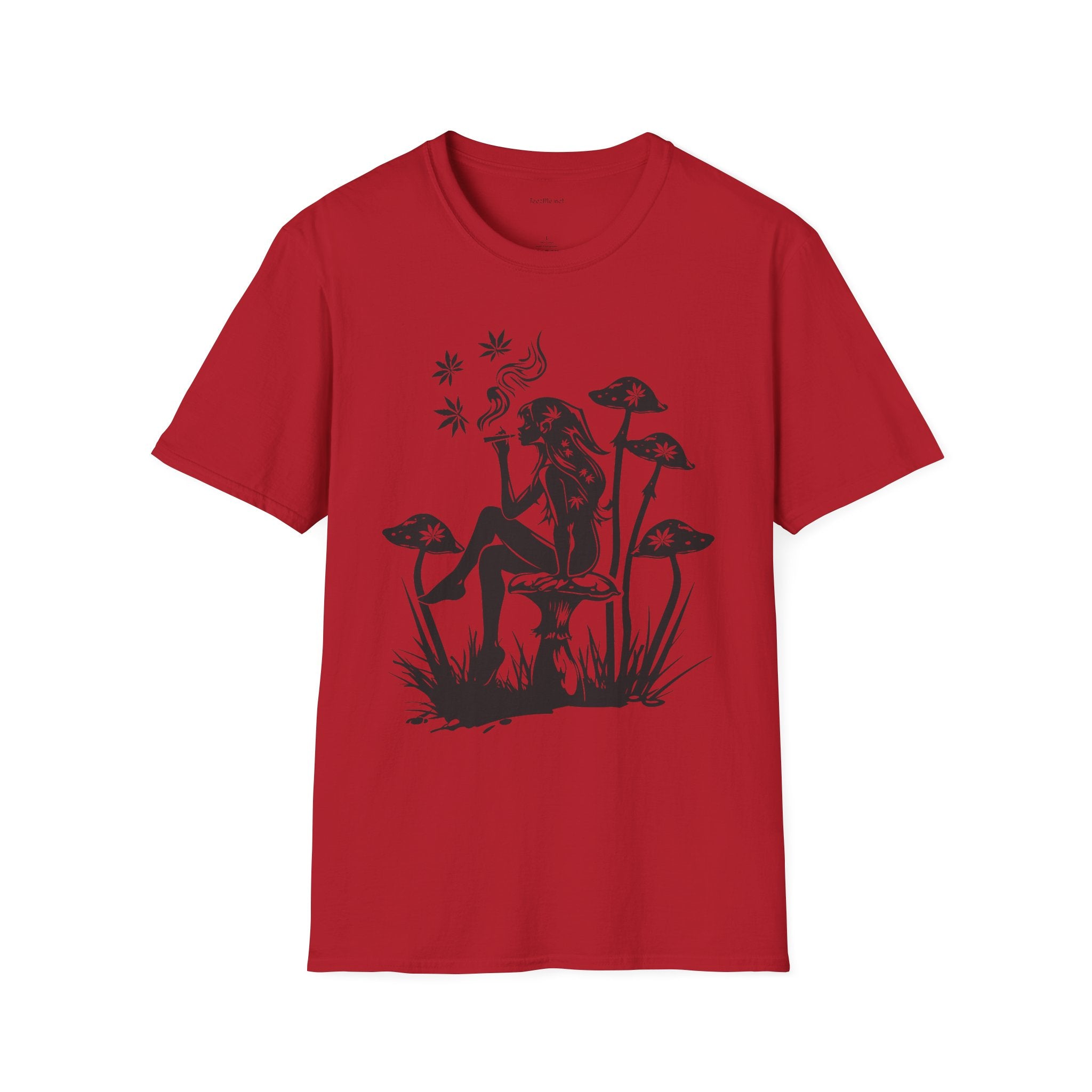 Fairy Smoking Weed Unisex Softstyle T-Shirt 100% Cotton Graphic