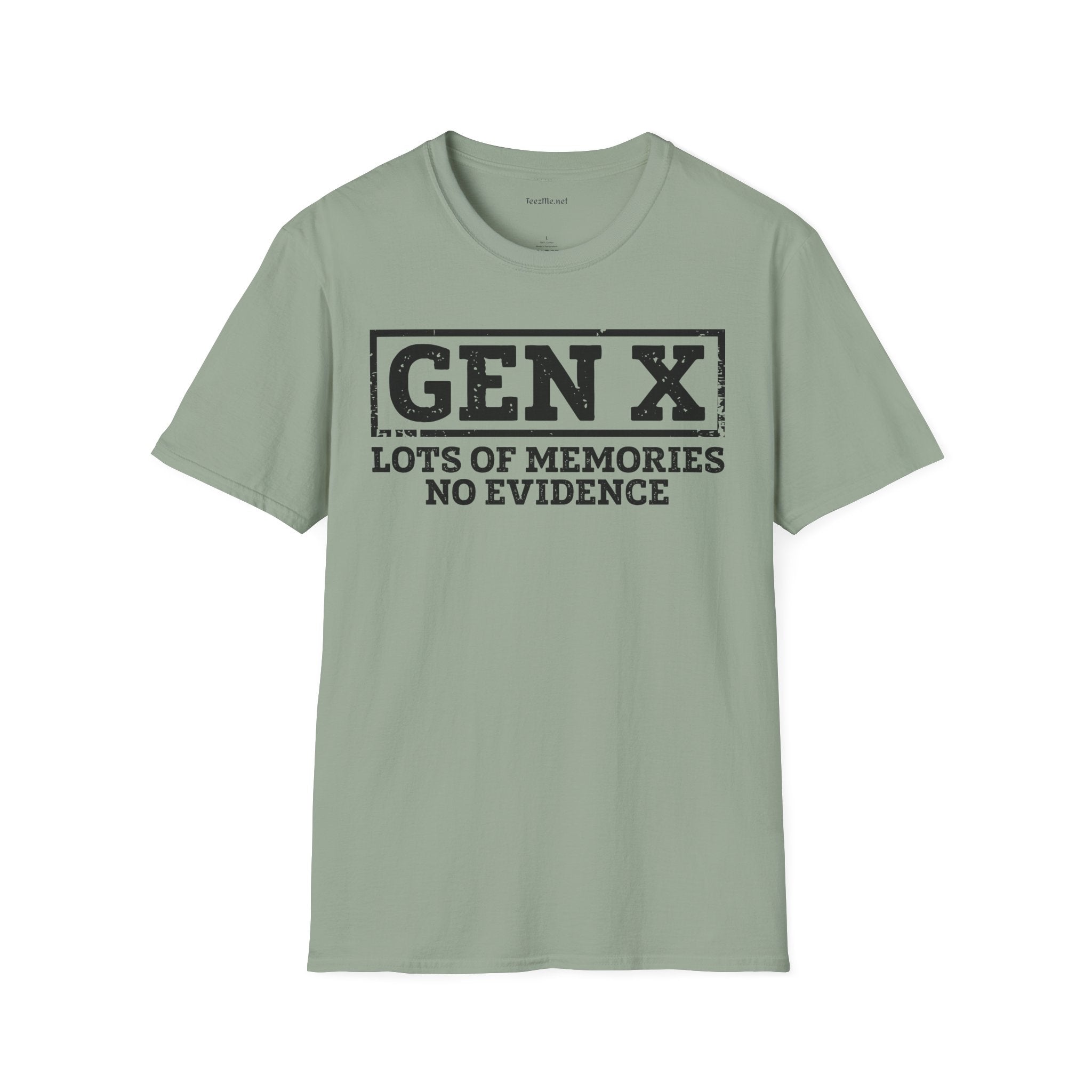 GEN X (No Evidence) Unisex Soft Style T-Shirt 100% Cotton Graphic