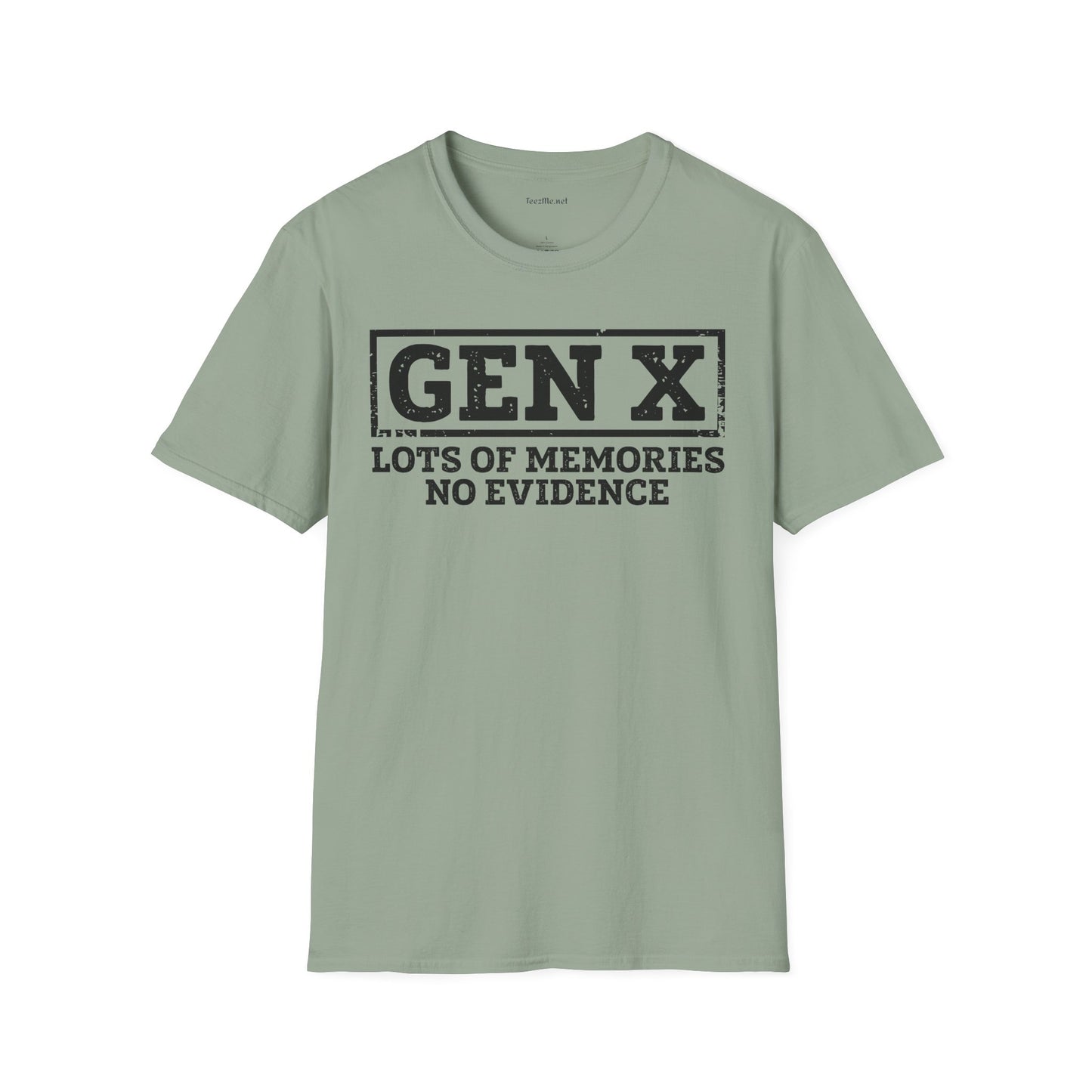 GEN X (No Evidence) Unisex Soft Style T-Shirt 100% Cotton Graphic
