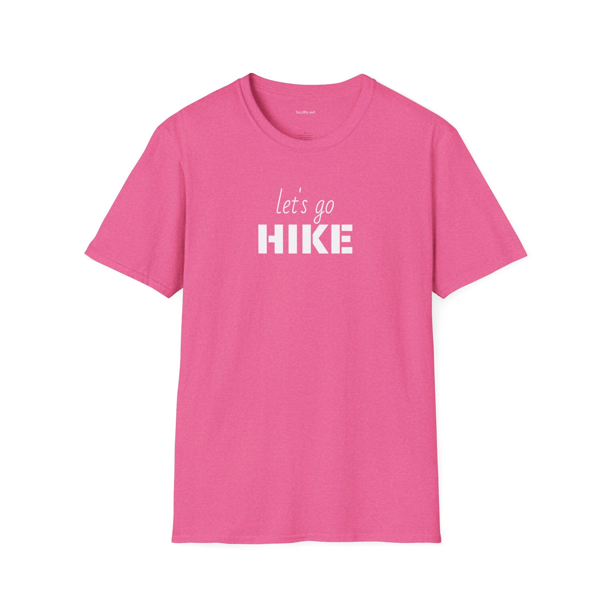 let's go HIKE - Unisex Softstyle T-Shirt 100% Cotton Graphic