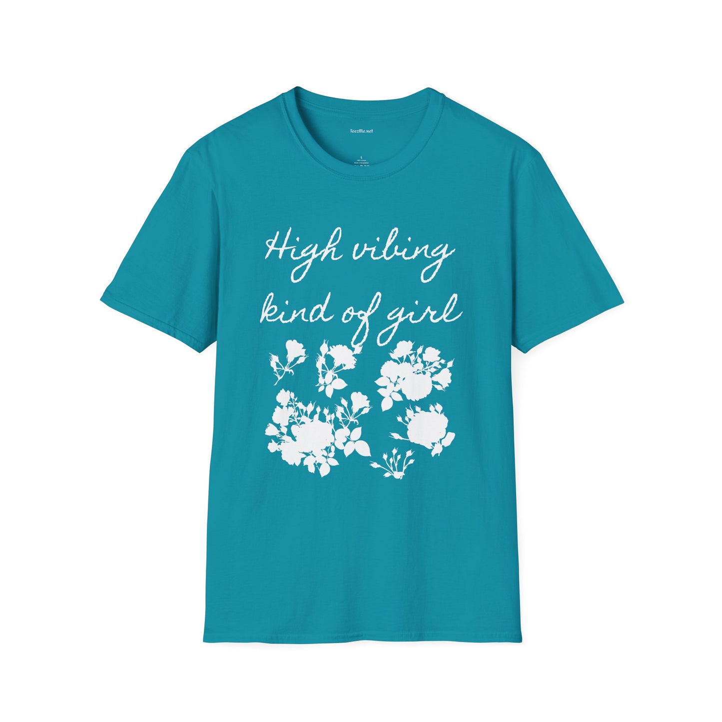 High vibing kind of girl - Unisex Softstyle T-Shirt 100% Cotton Graphic