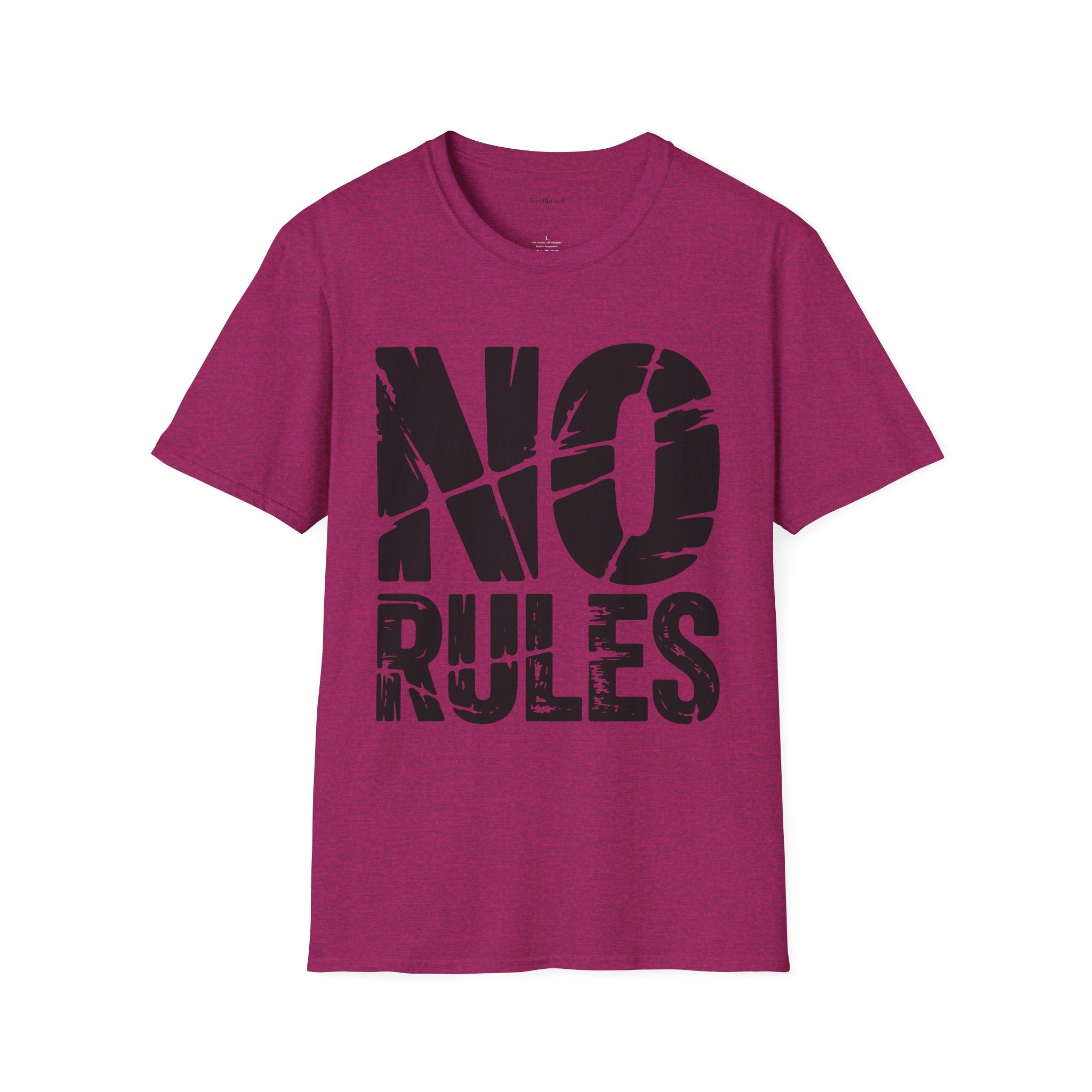 T-Shirt — "NO RULES" Bold Graphic Tee (Edgy Streetwear, Rebellious Statement Shirt)