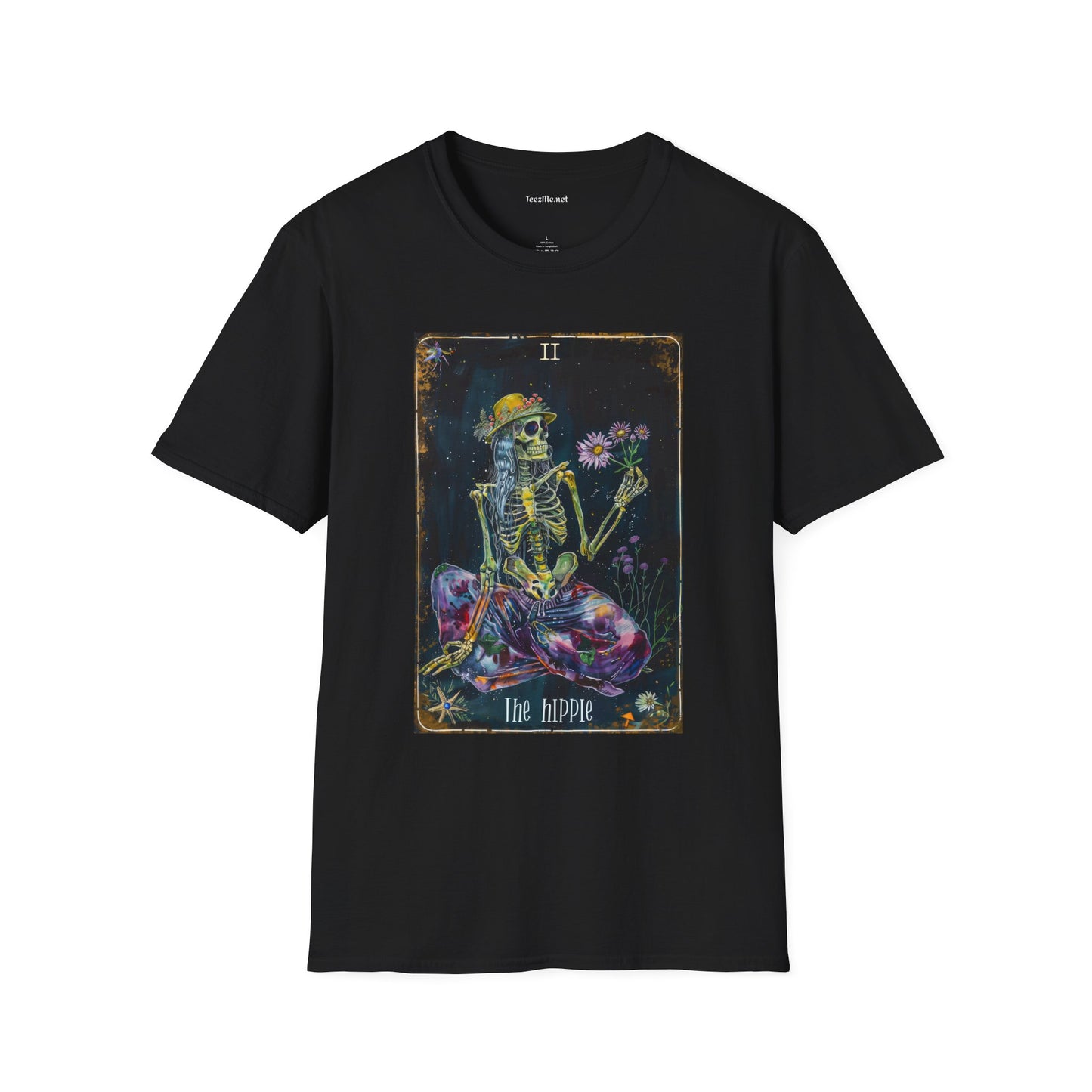 The Hippie Tarot Card Unisex Softstyle T-Shirt 100% Cotton Graphic