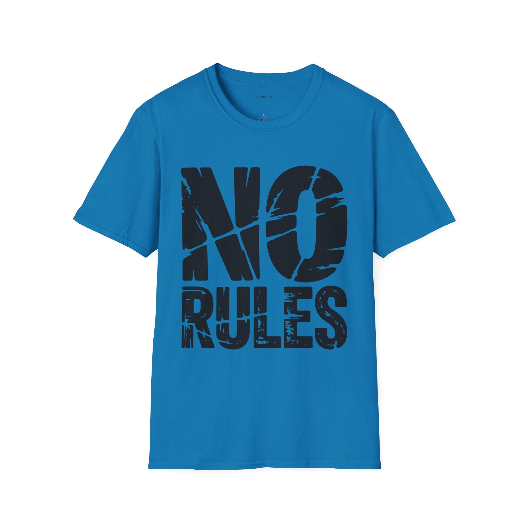 T-Shirt — "NO RULES" Bold Graphic Tee (Edgy Streetwear, Rebellious Statement Shirt)