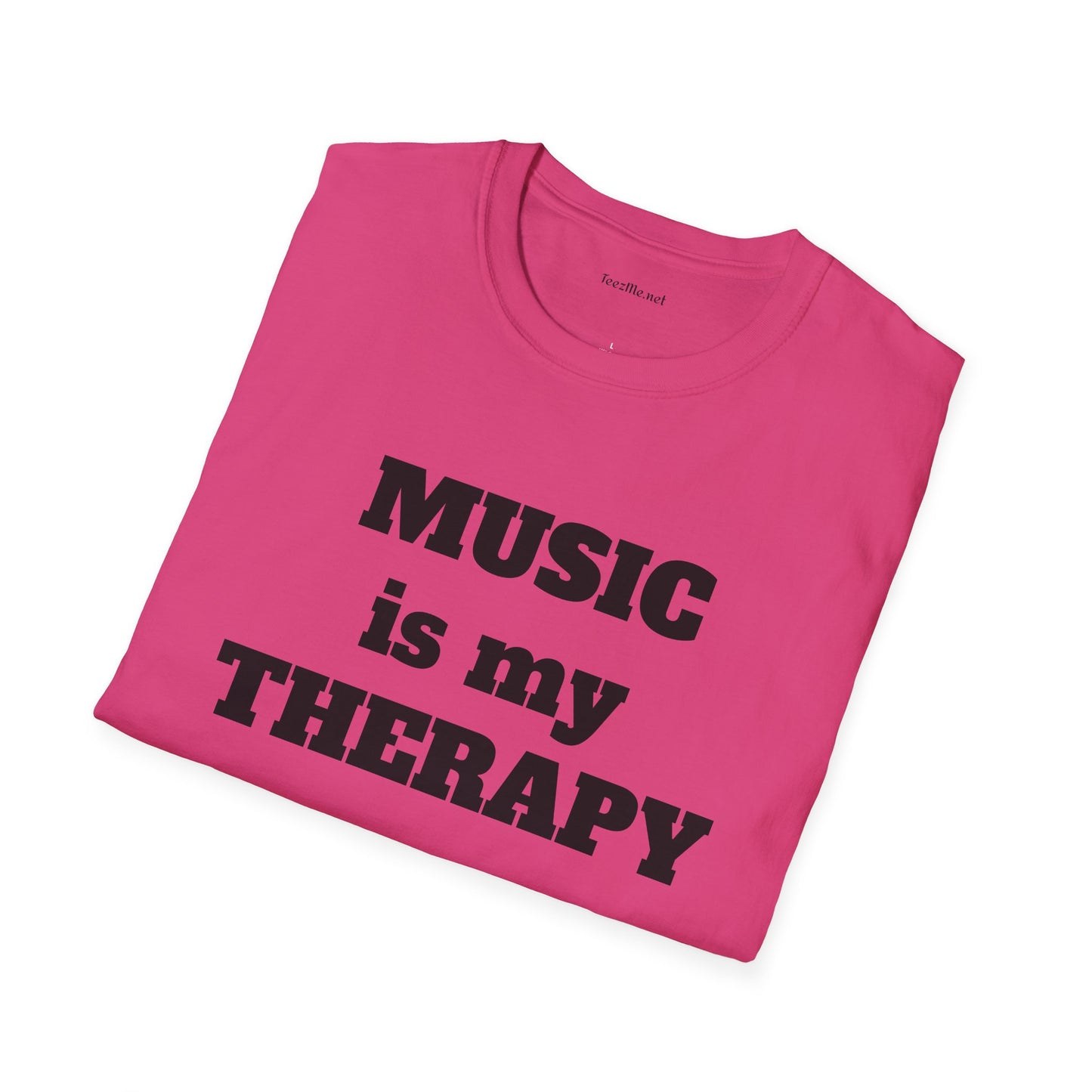 Music is my Therapy - Unisex Softstyle T-Shirt 100% Cotton Graphic