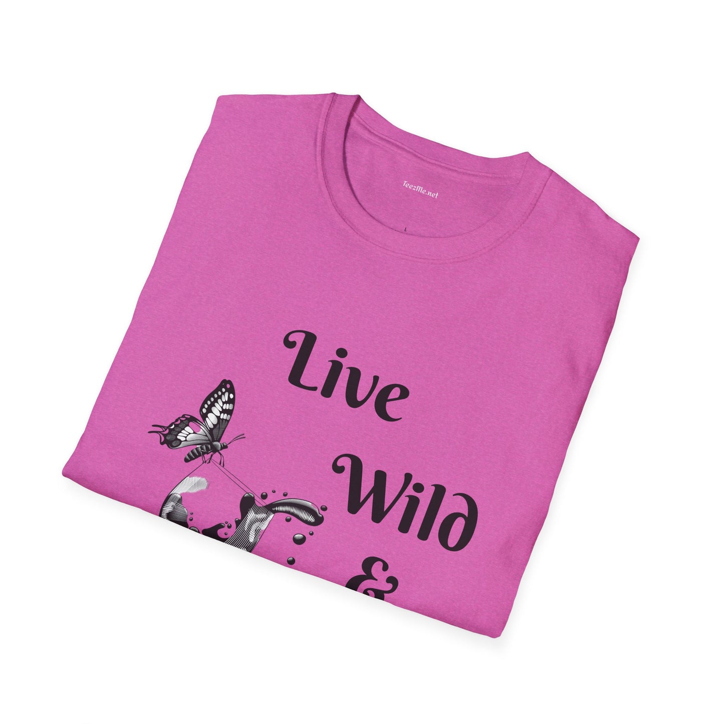 Live Wild & Free -  Unisex Softstyle T-Shirt 100% Cotton Graphic