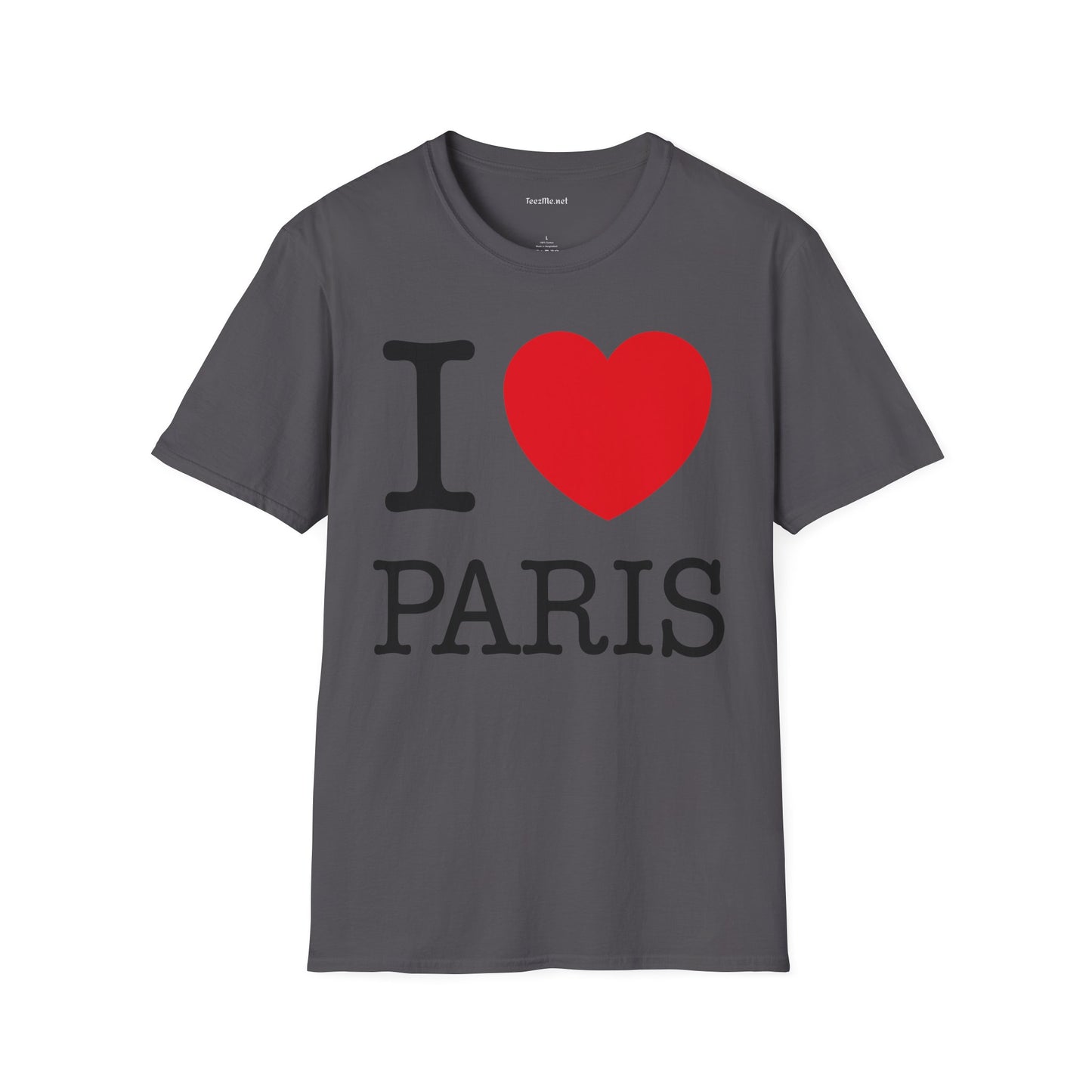 I Love Paris Unisex Softstyle T-Shirt 100% Cotton