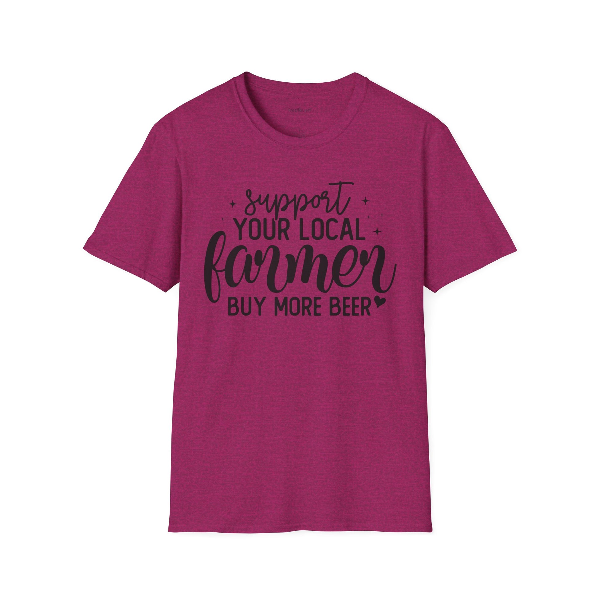 Support Your Local Farmer Buy Beer Unisex Soft Style T-Shirt 100% Cotton Graphic
