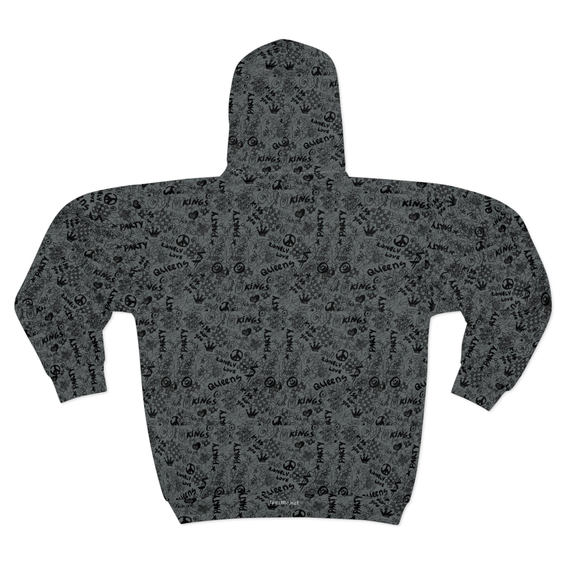 Street Style Grunge Unisex Zip Hoodie (AOP)