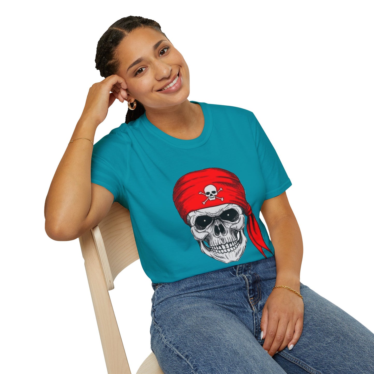 Pirate- Unisex Softstyle T-Shirt 100% Cotton Graphic