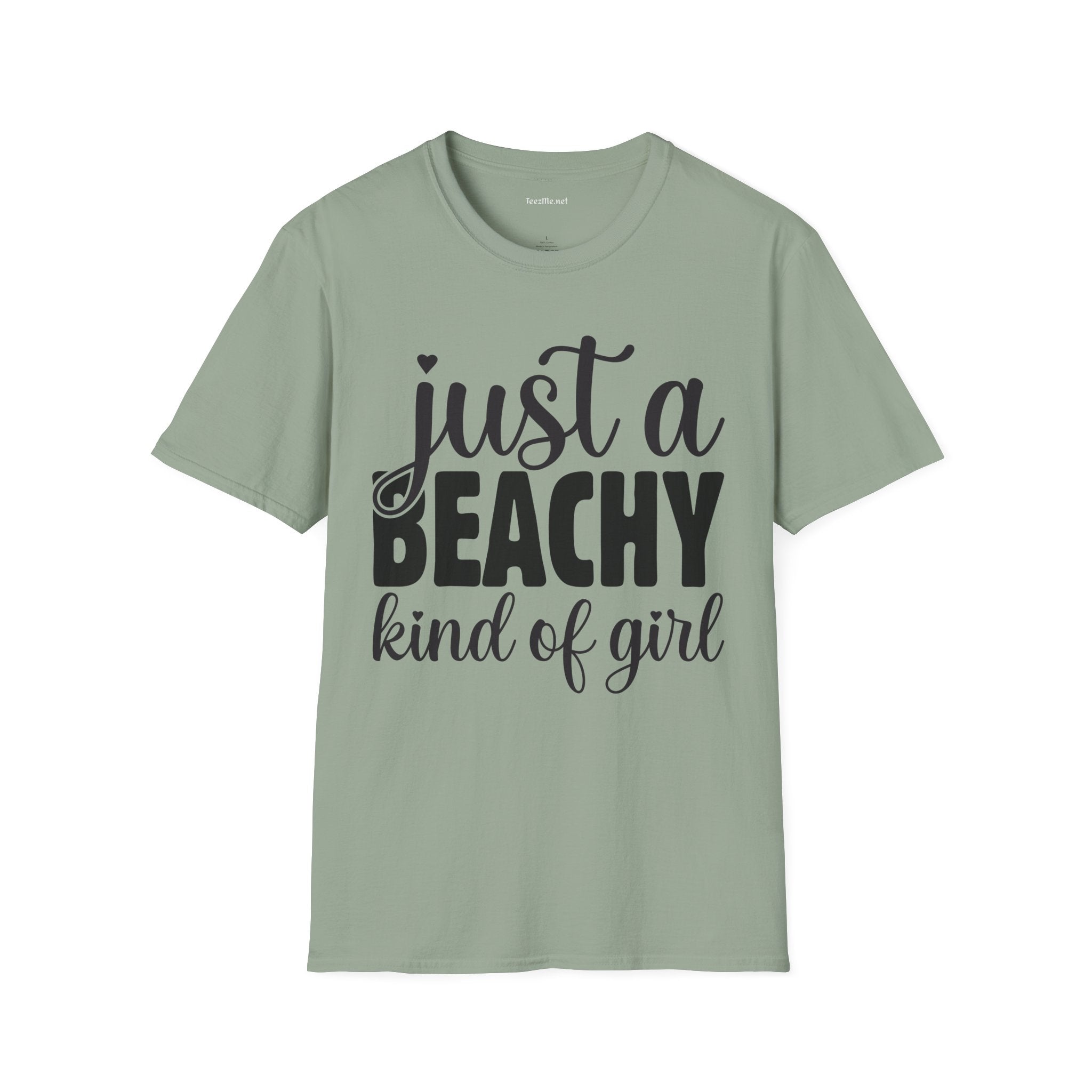 Just a BEACHY kind of girl Unisex Softstyle T-Shirt 100% Cotton Graphic