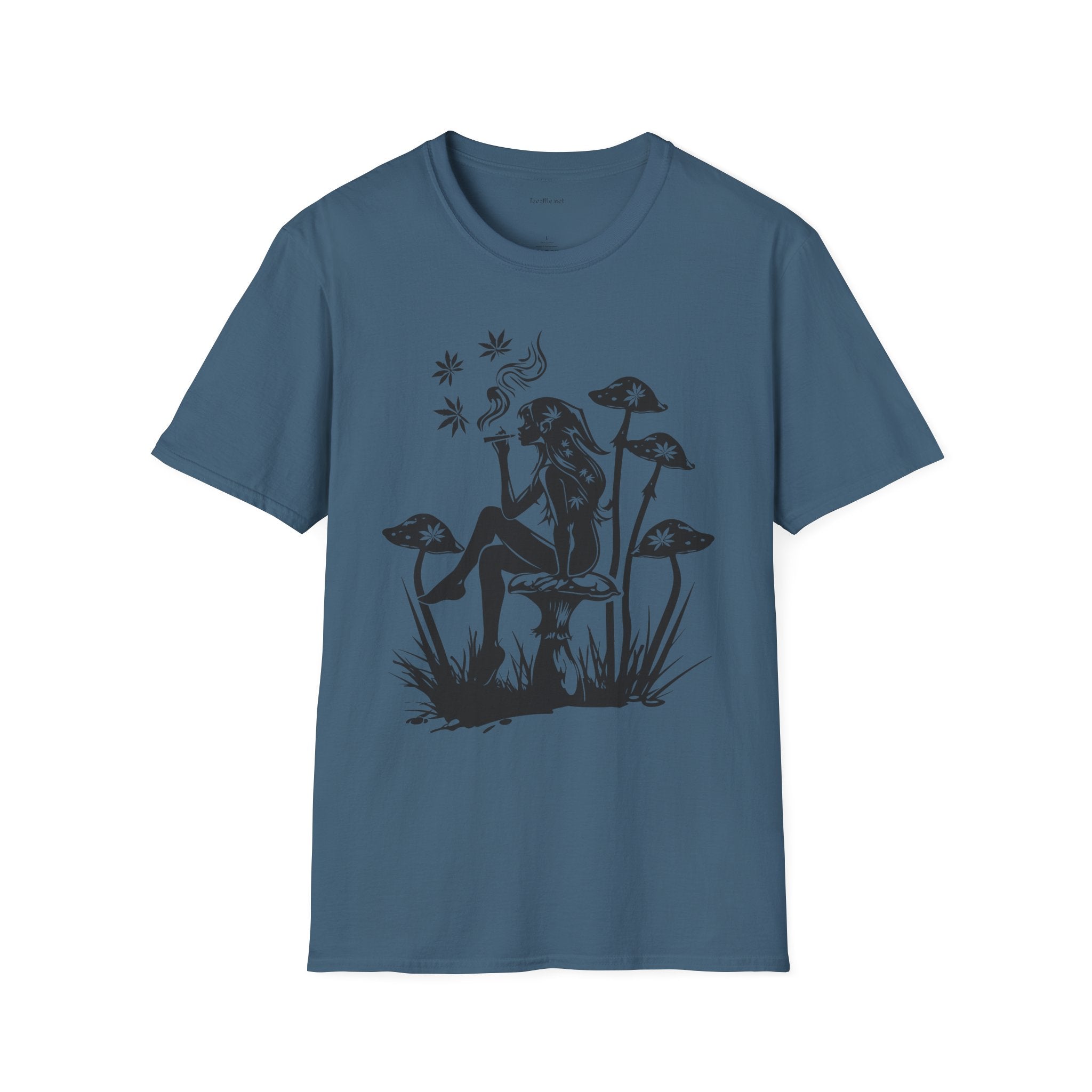 Fairy Smoking Weed Unisex Softstyle T-Shirt 100% Cotton Graphic