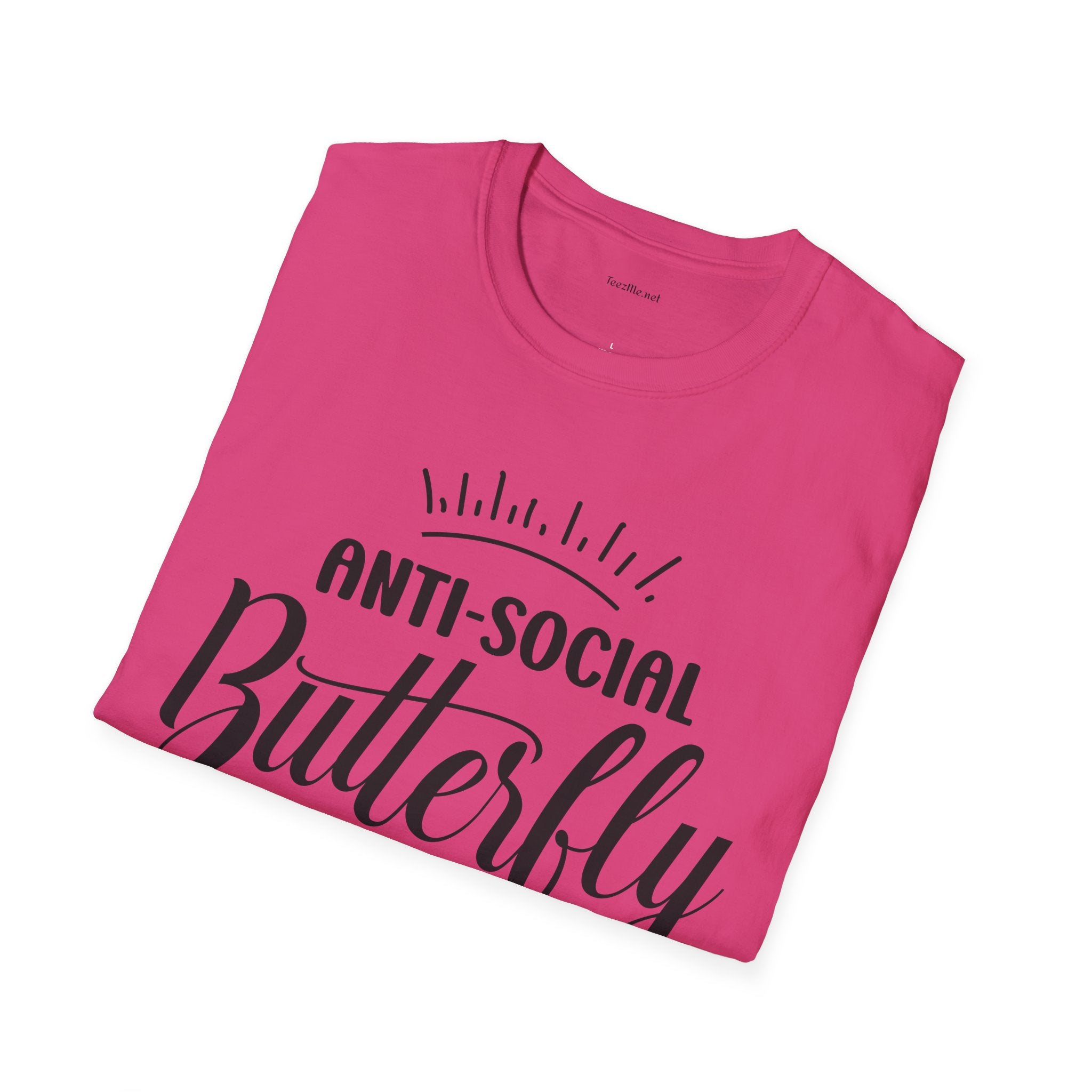 Anti-social Butterfly - Unisex Softstyle T-Shirt 100% Cotton Graphic