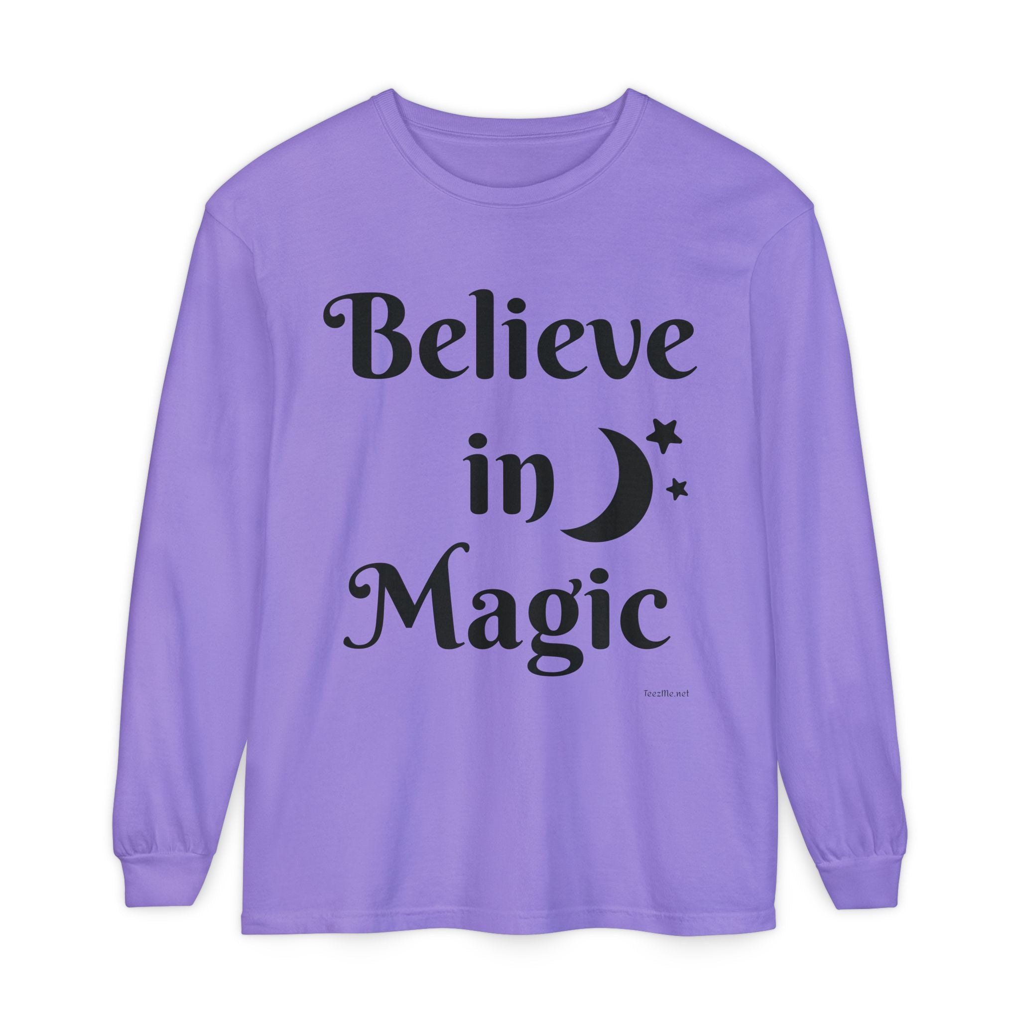 Believe in Magic - Unisex Garment-dyed Long Sleeve T-Shirt
