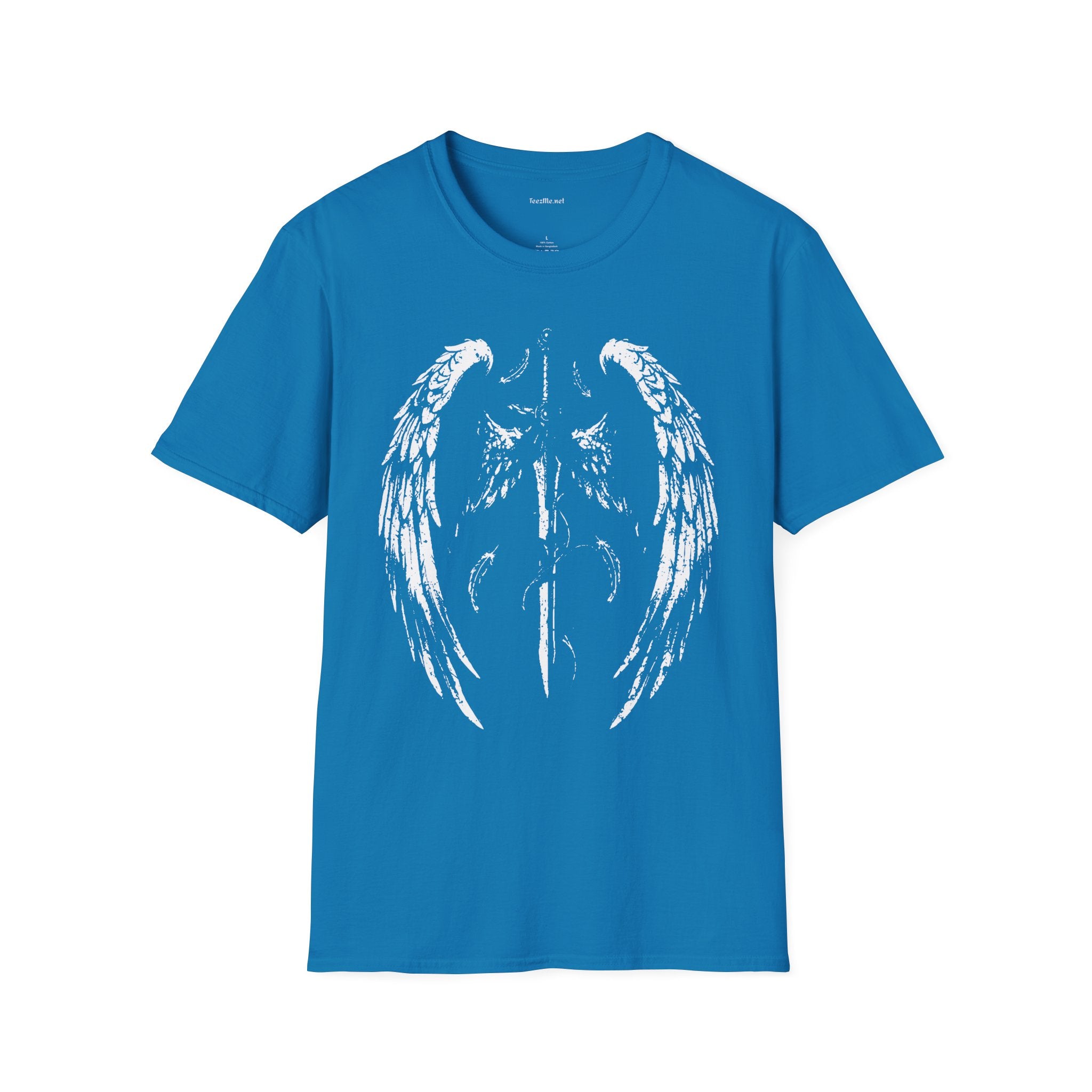 Angel Wings T-Shirt — Distressed White Wing Back Graphic Tee