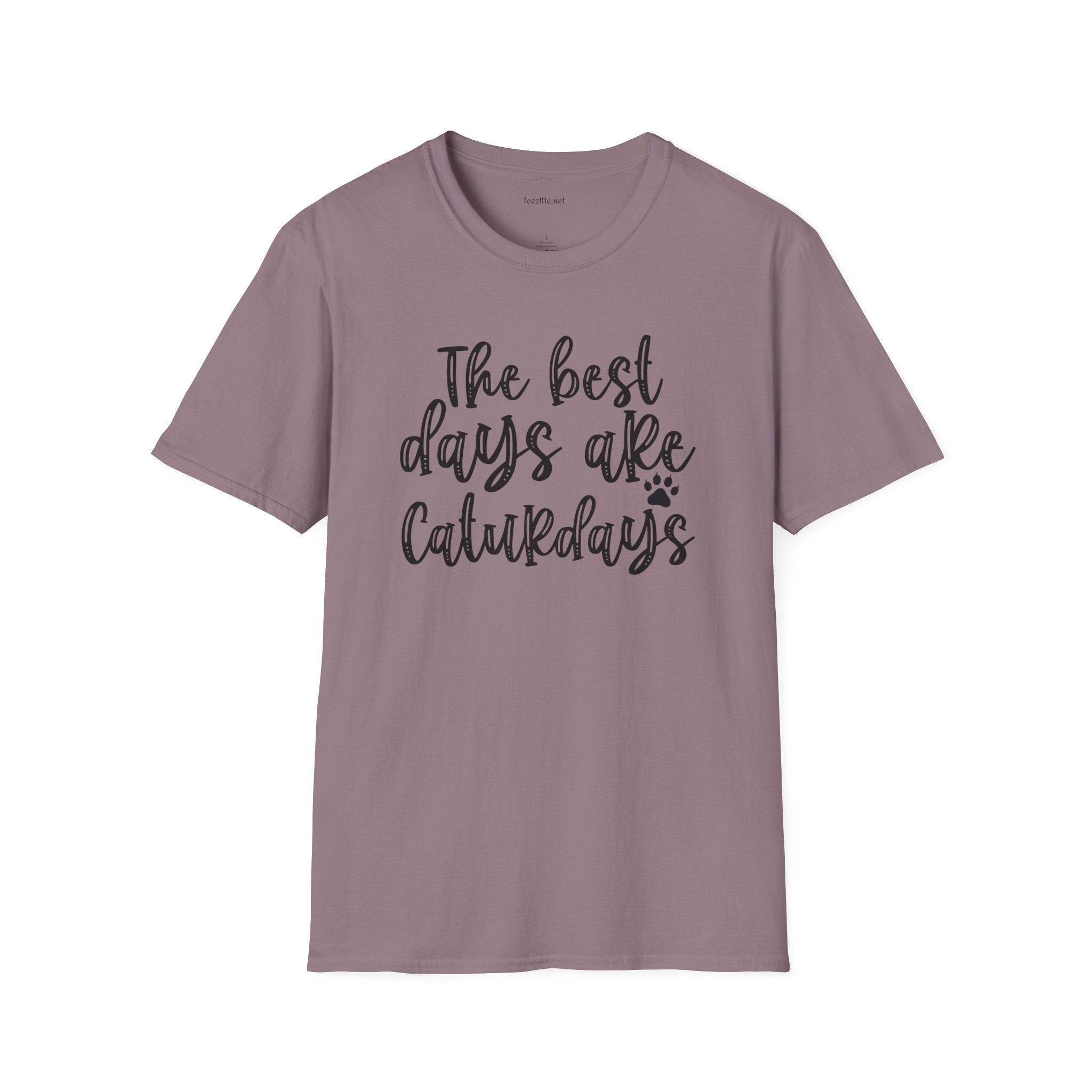 The best days are Caturdays Unisex SoftStyle T-Shirt 100% Cotton Graphic